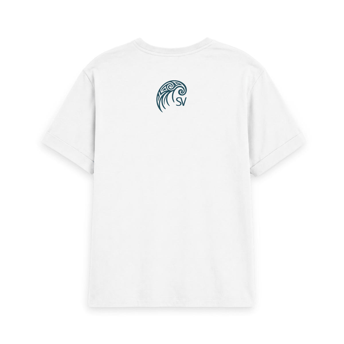 White Printed T-shirt Back