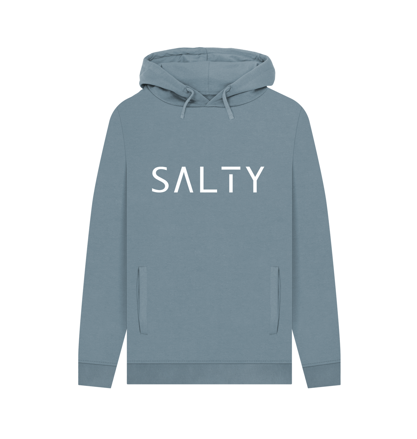 Stone Blue Printed Hoody Front