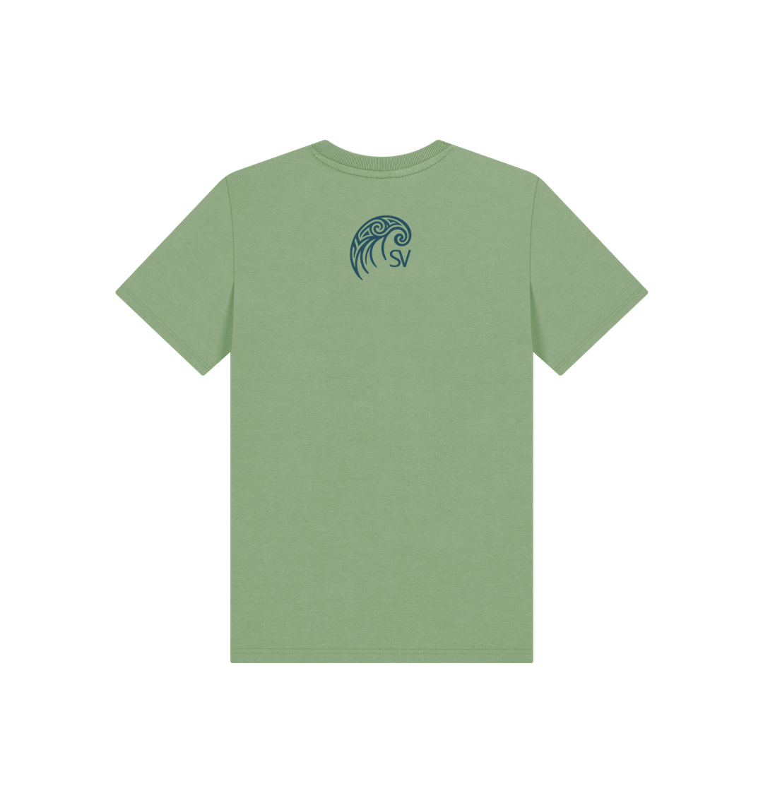 Sage Printed Kids T-Shirt Back