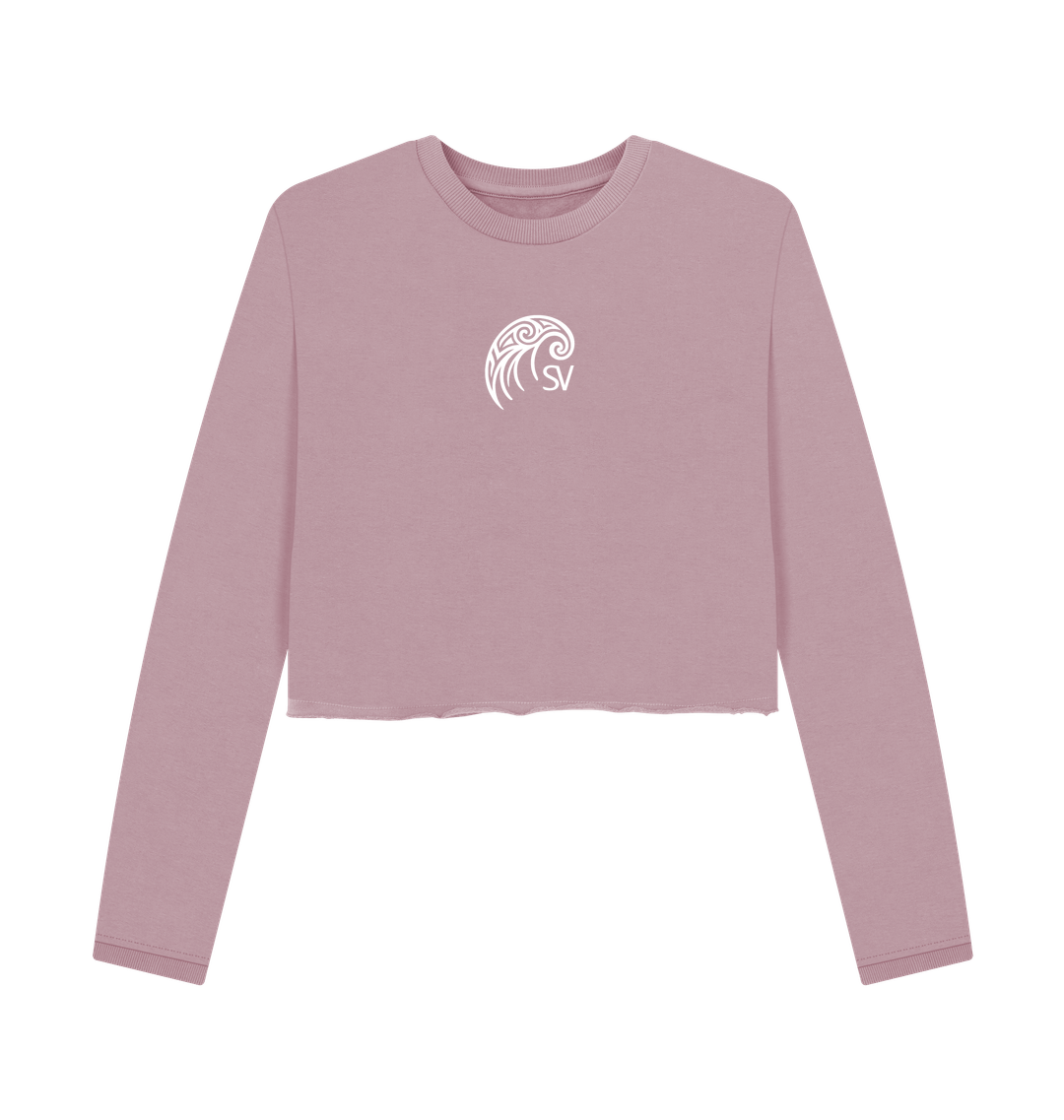 Mauve Printed Boxy Jumpers Front
