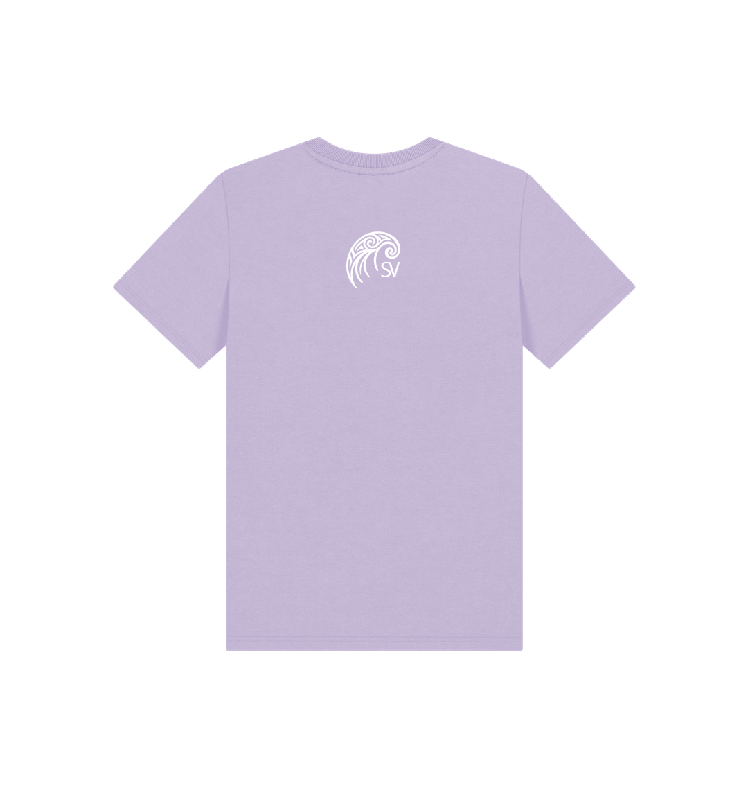 Soft Lilac Printed Kids T-Shirt Back