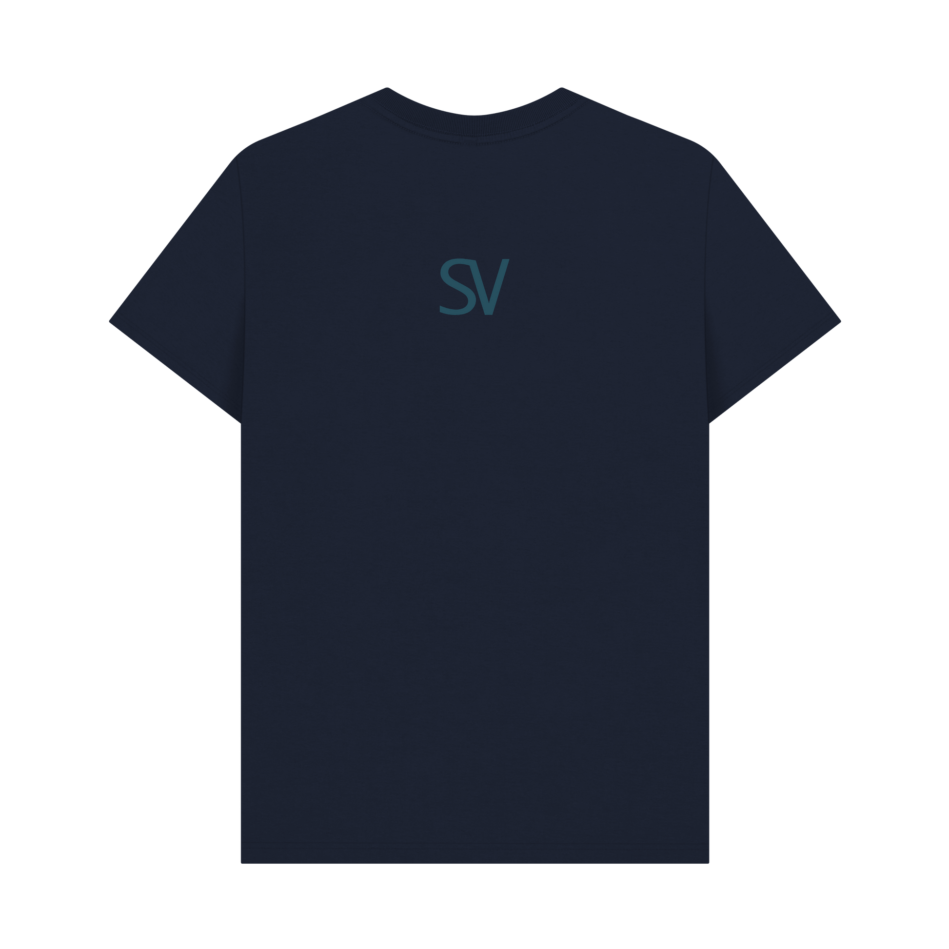 Navy Blue Printed T-shirt Back