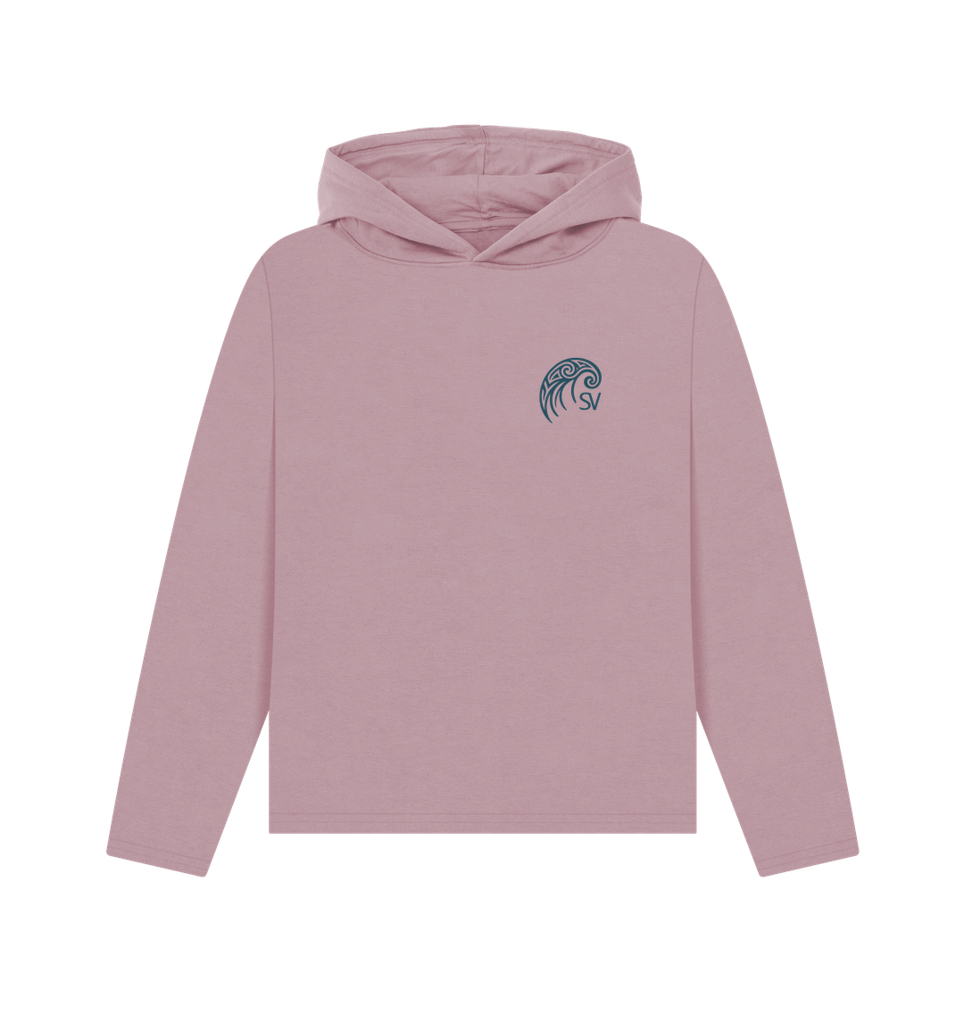 Mauve Printed Hoody Front