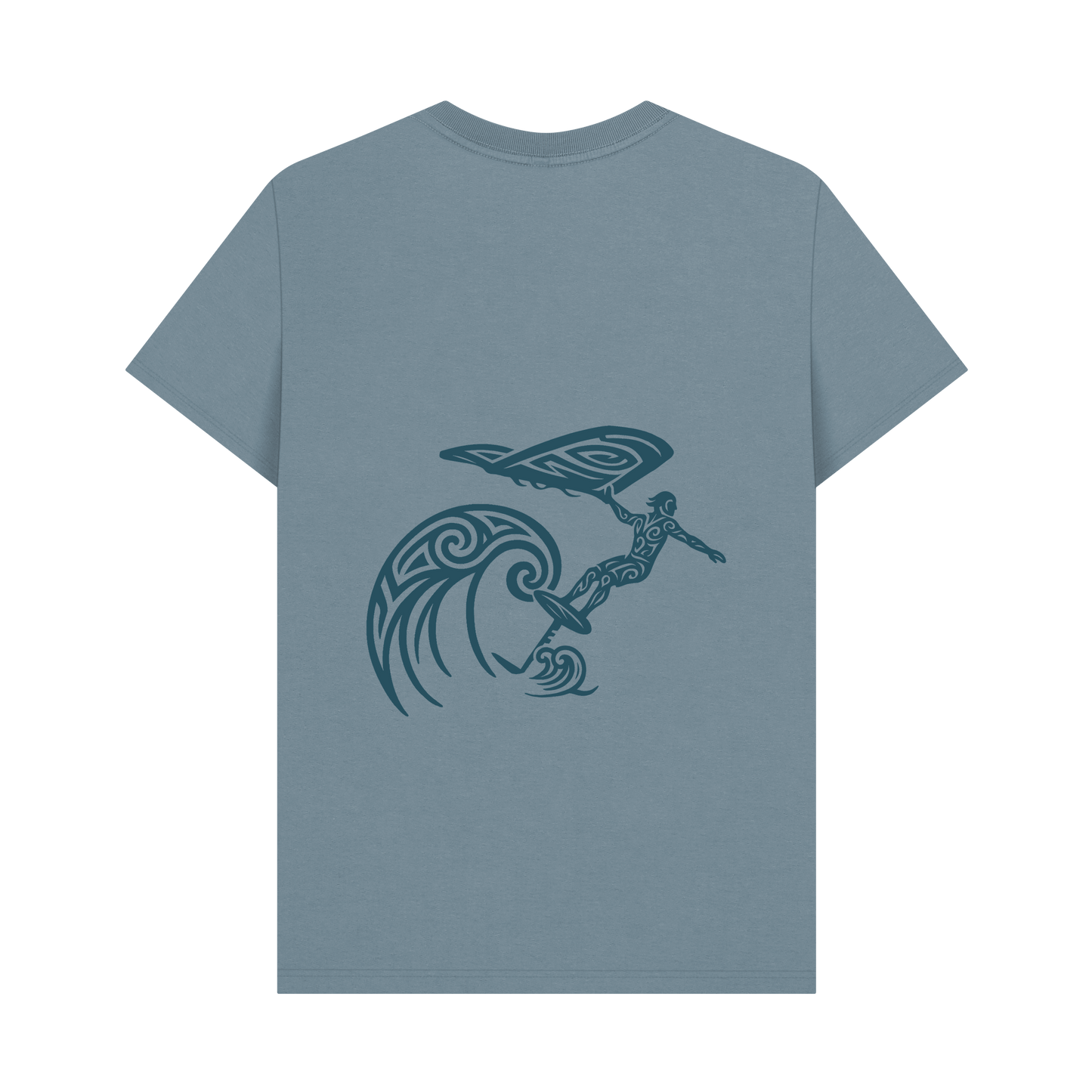 Stone Blue Printed T-shirt Back