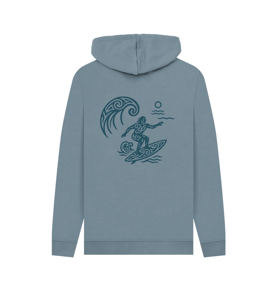 Stone Blue Printed Hoody Back