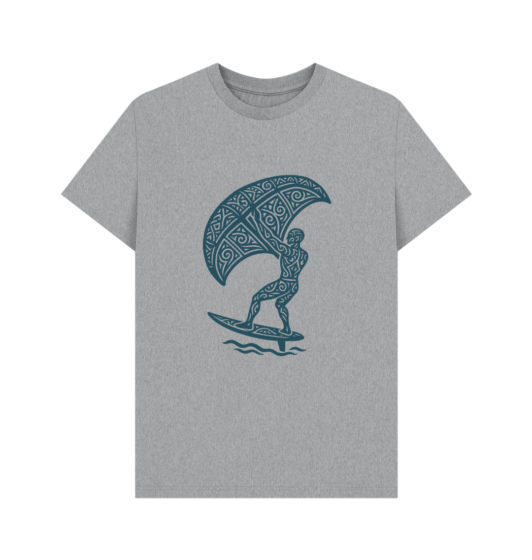 Athletic Grey Printed T-shirt Front