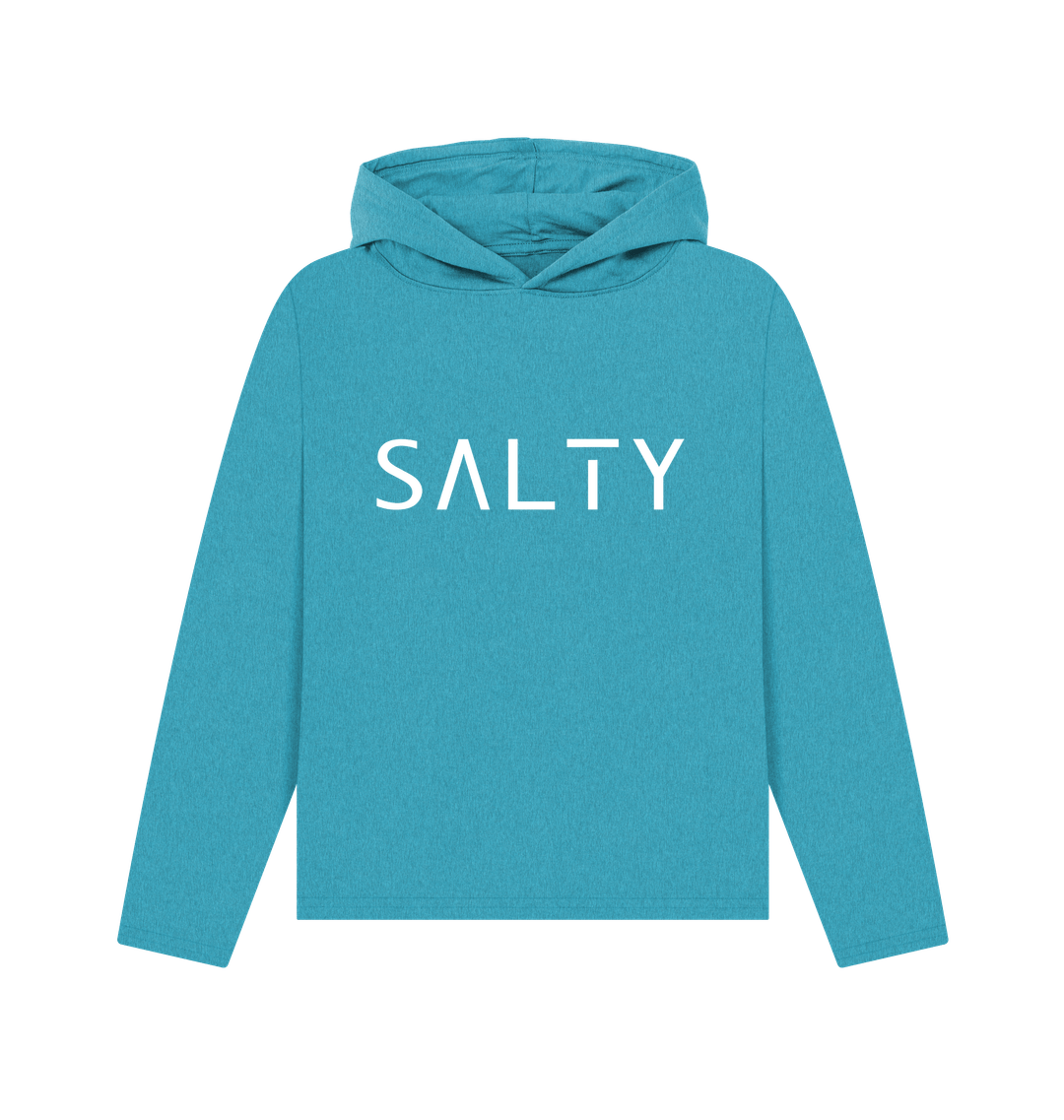 Ocean Blue Recycled Hoody Front
