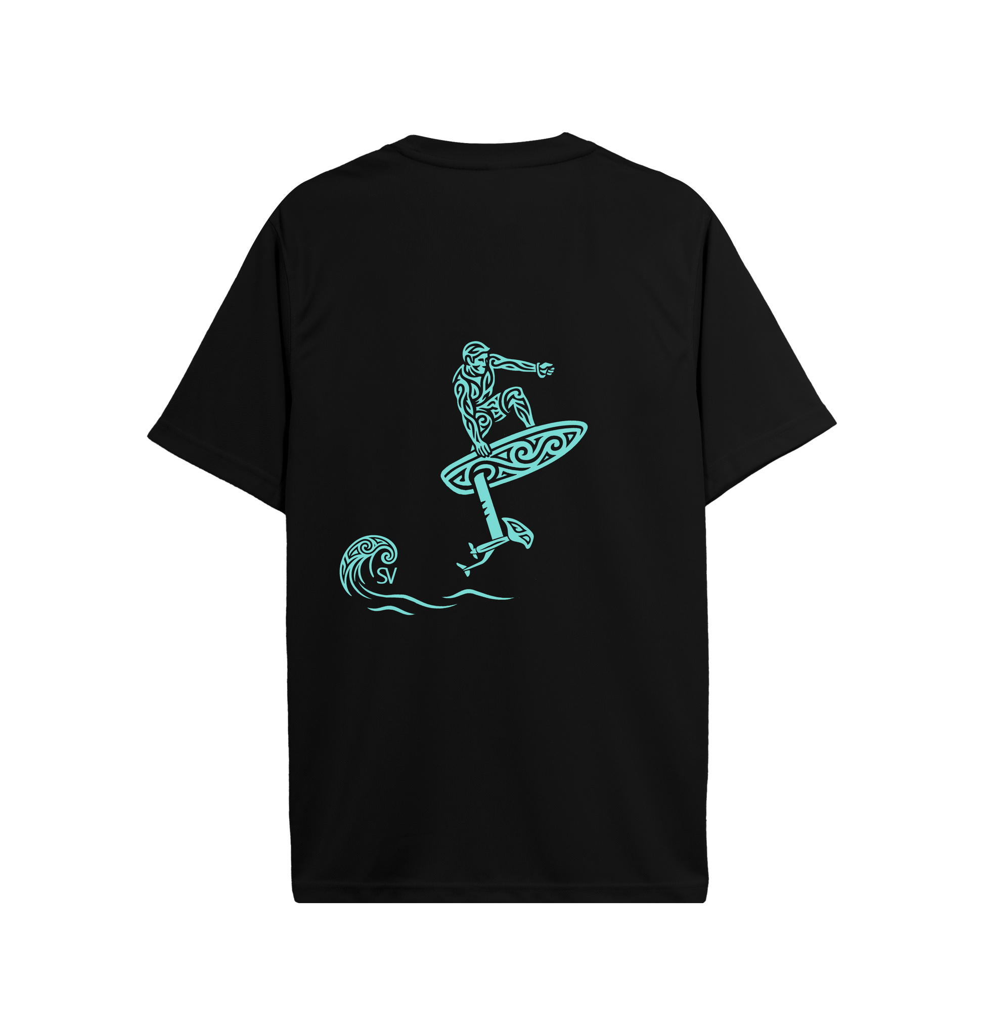 Jet Black Printed T-shirt Back