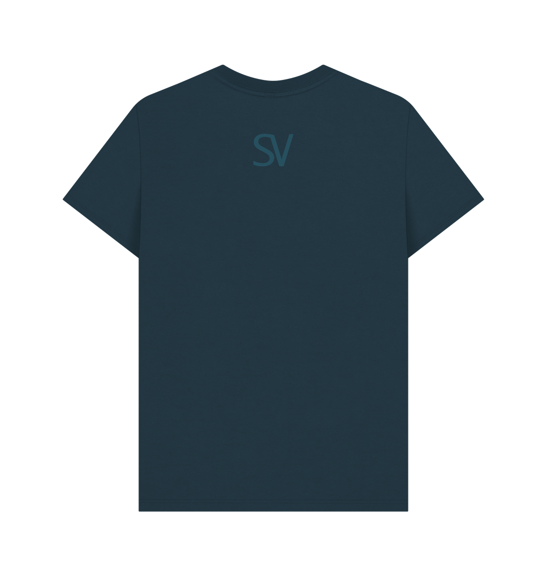 Denim Blue Printed T-shirt Back