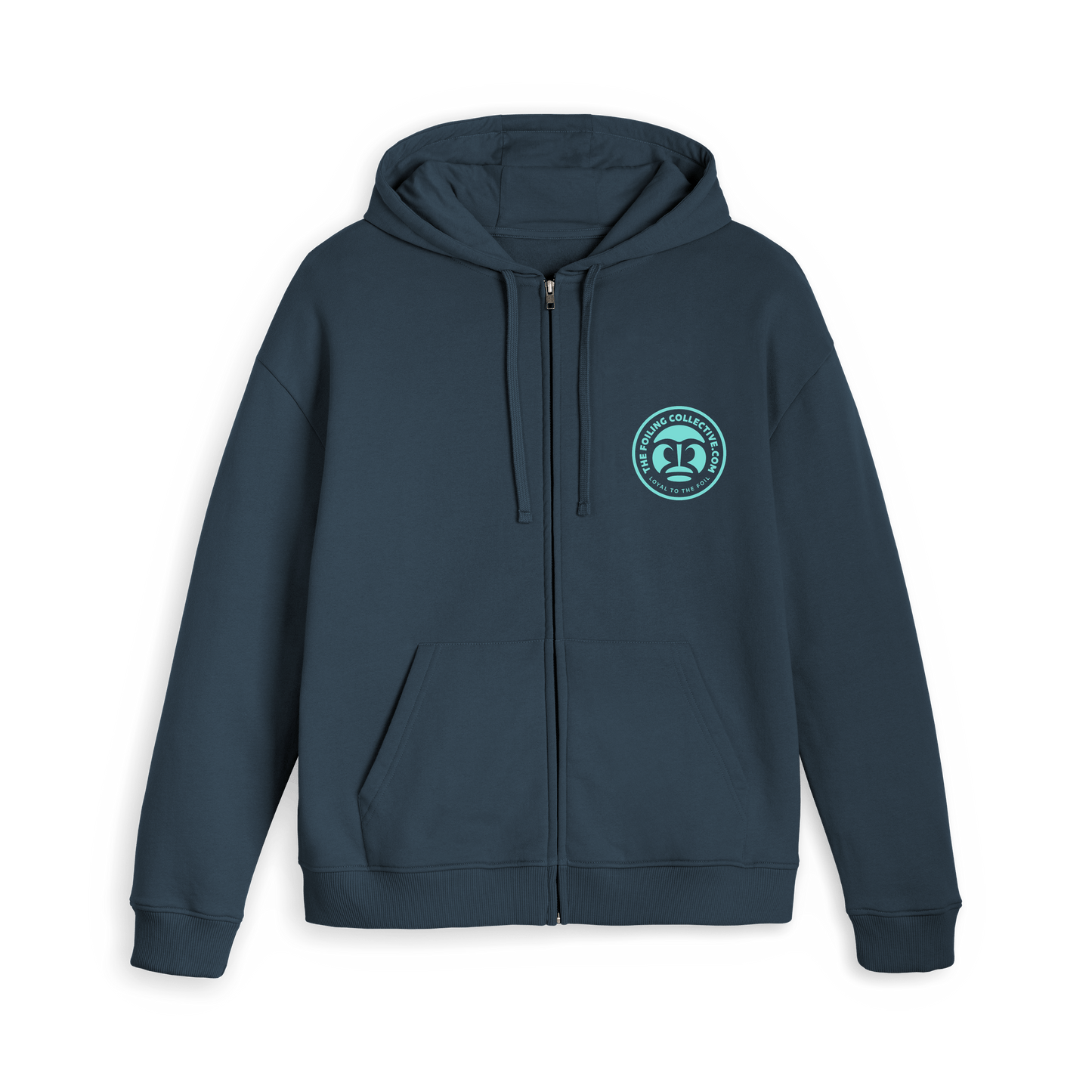 Navy Zip hoody Front