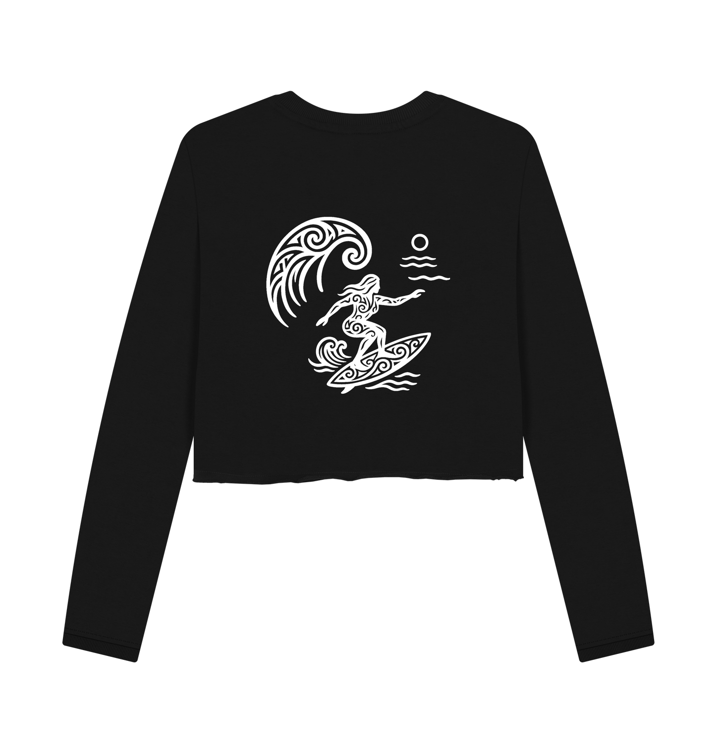 Black Printed Boxy Jumpers Back