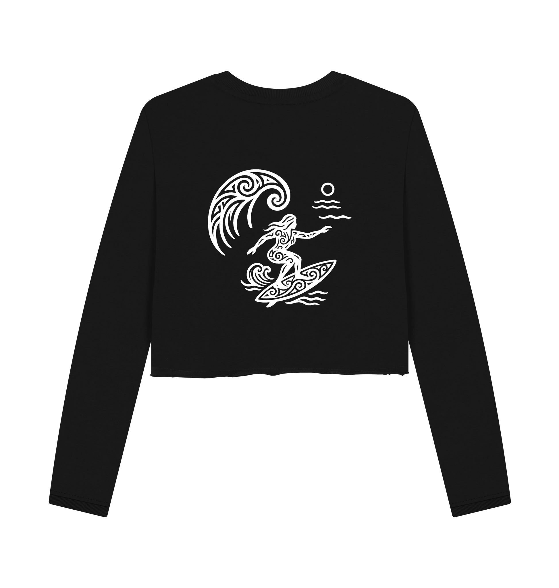 Black Printed Boxy Jumpers Back