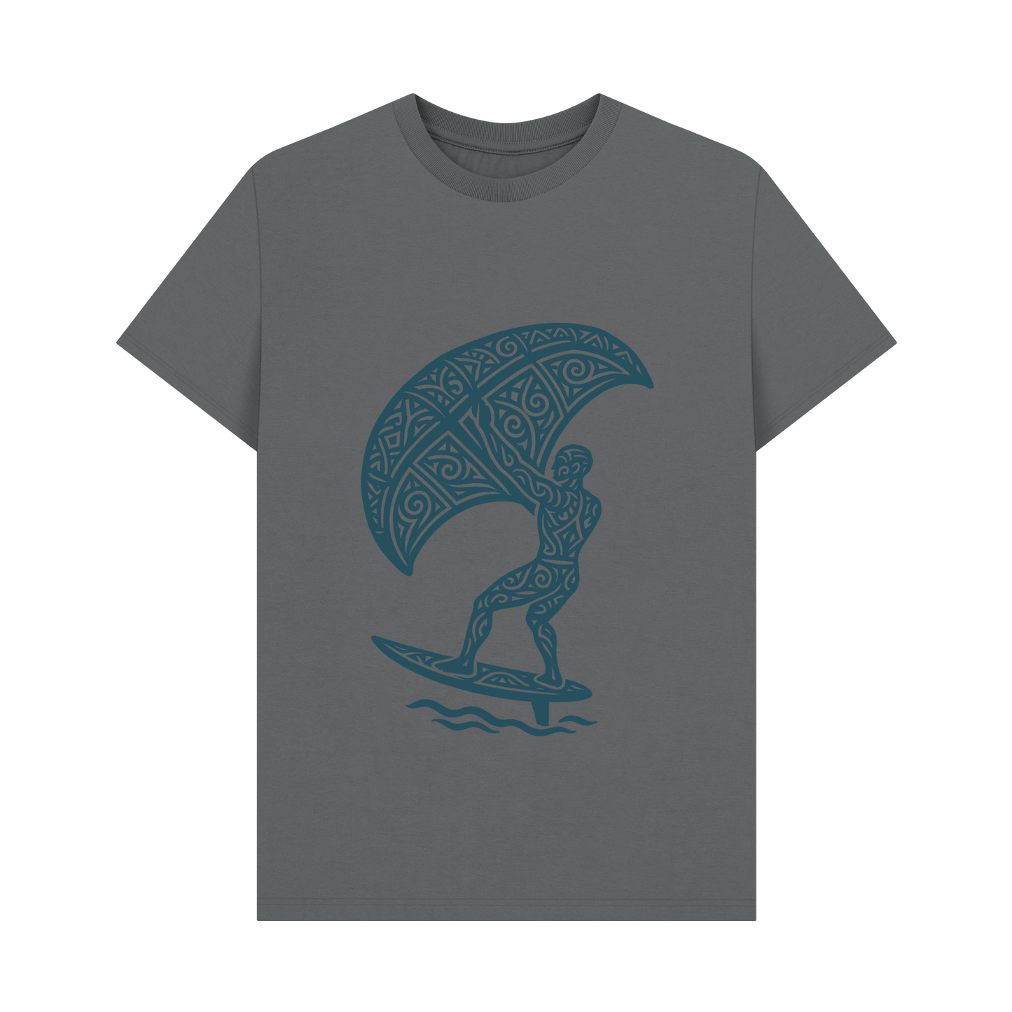 Slate Grey Printed T-shirt Front