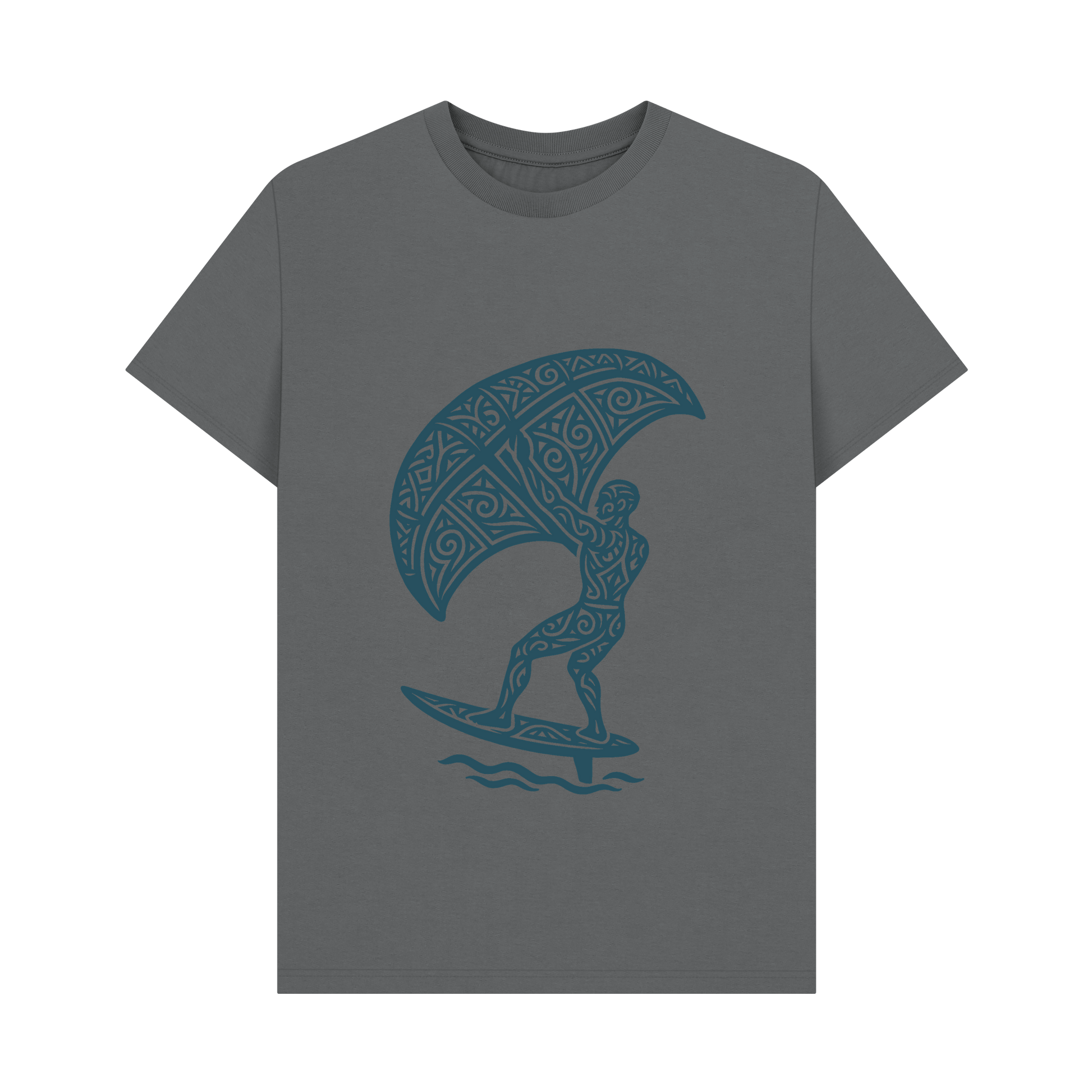 Slate Grey Printed T-shirt Front