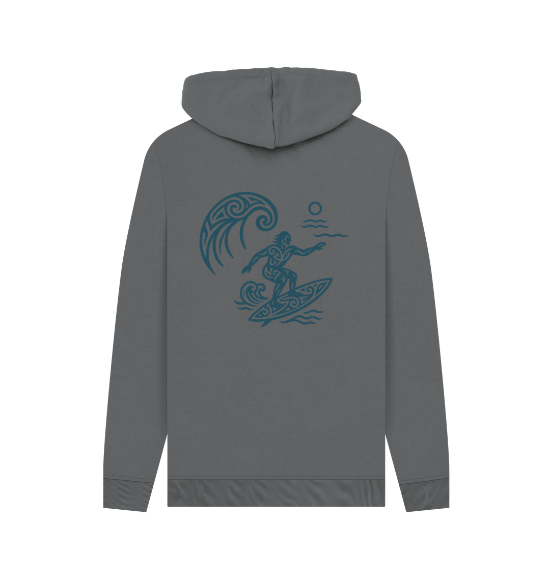Slate Grey Printed Hoody Back
