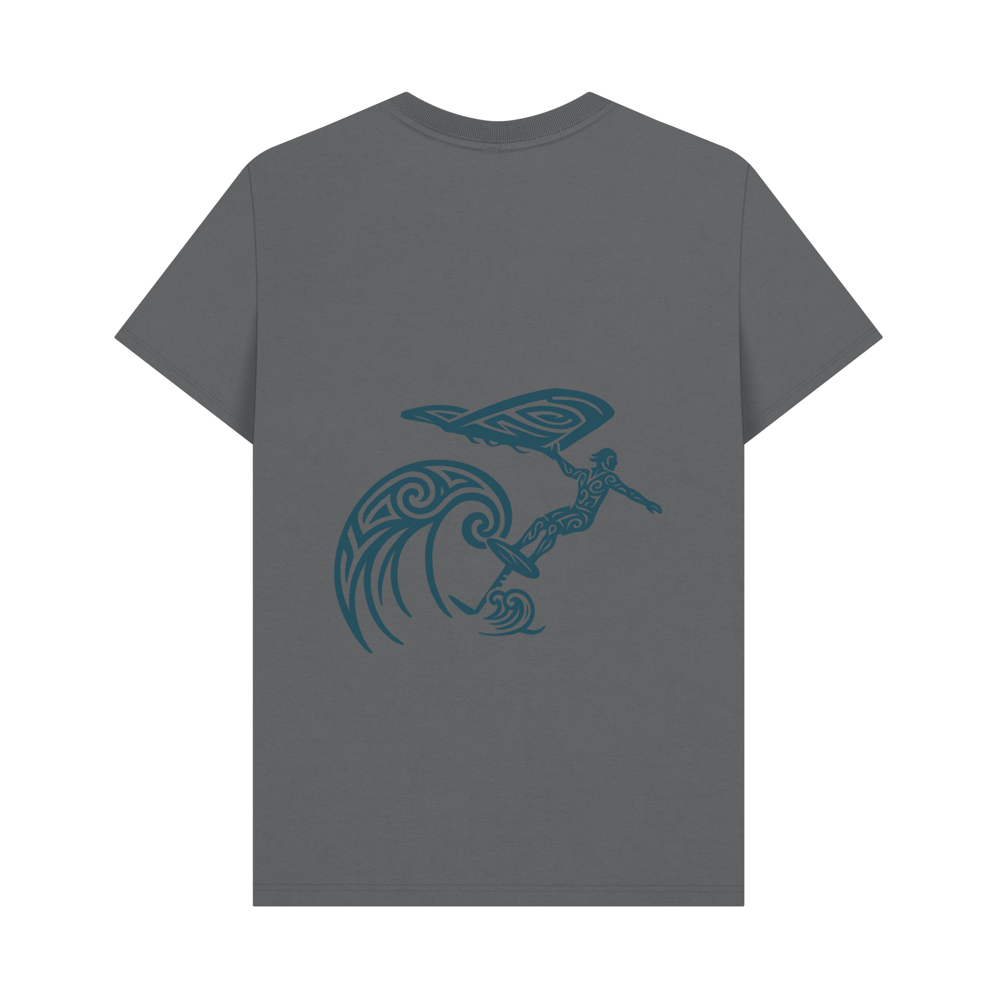 Slate Grey Printed T-shirt Back