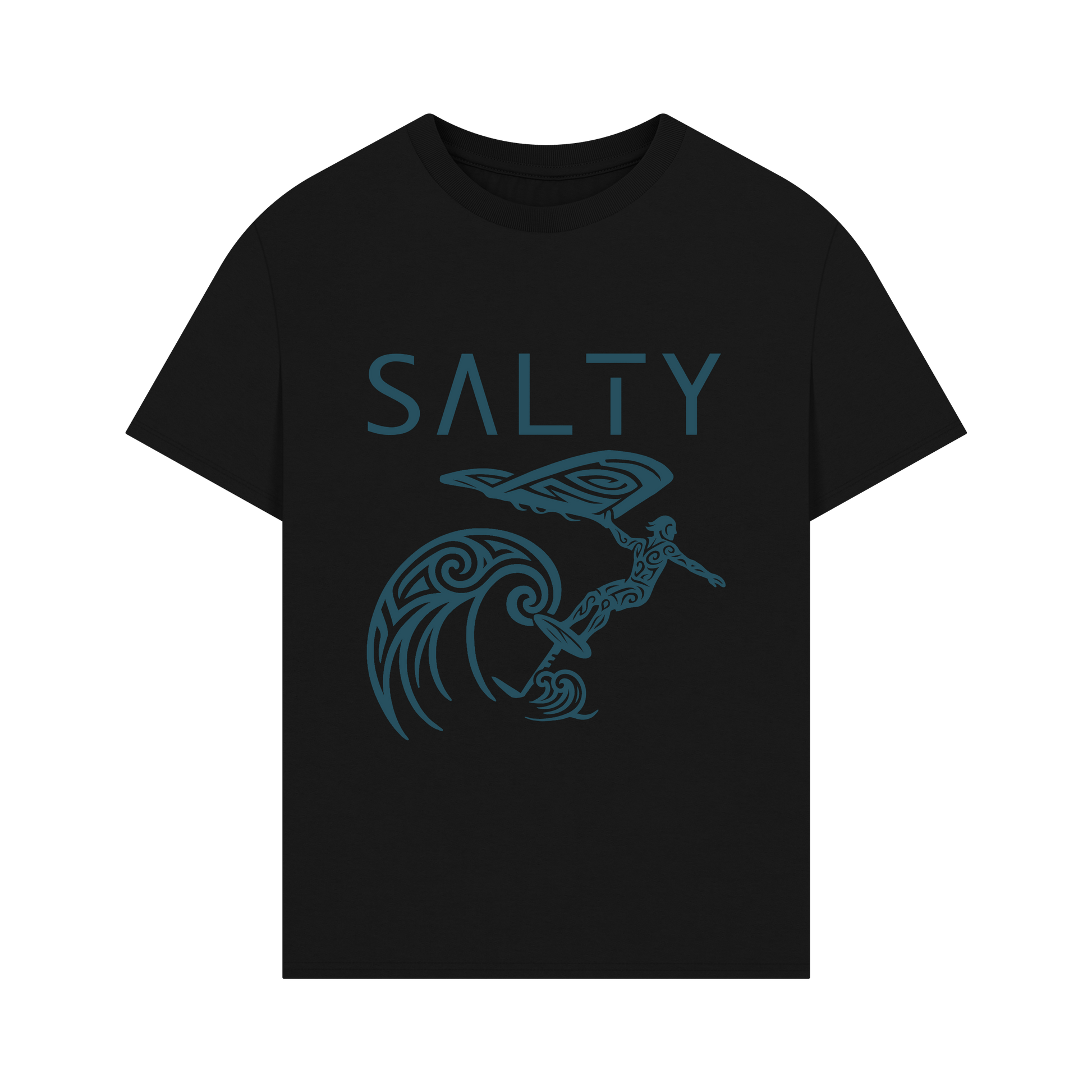 Black Printed T-shirt Front