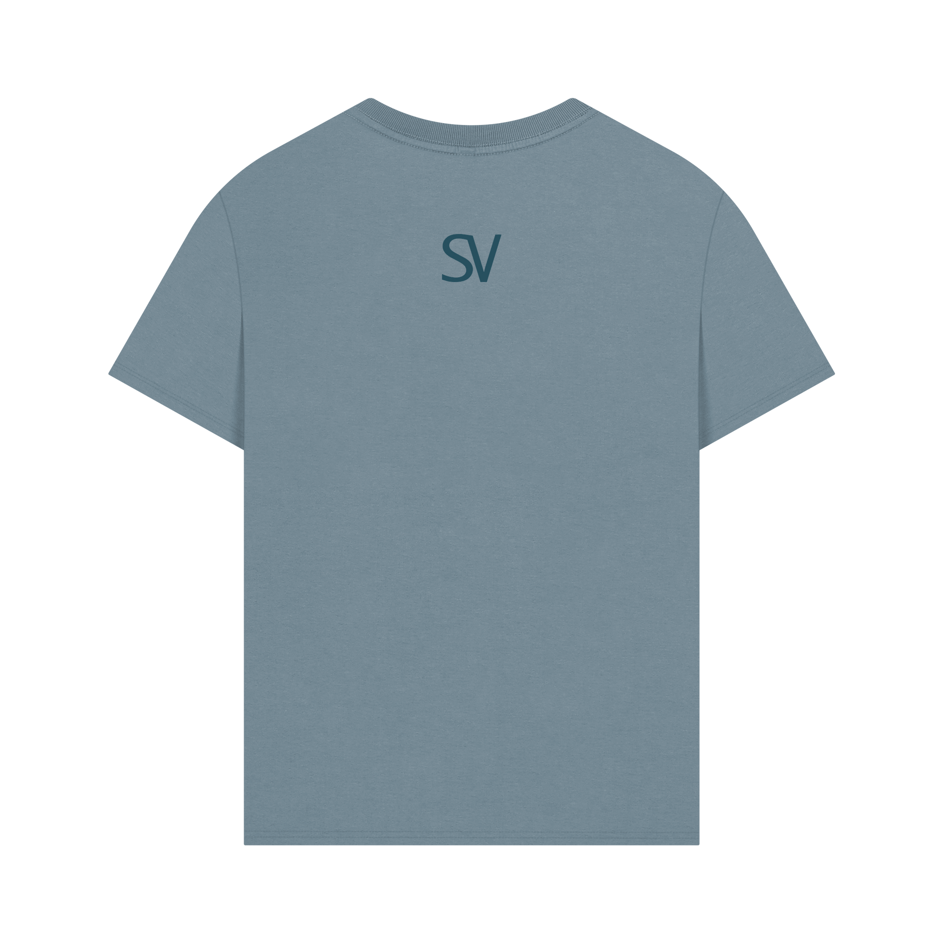 Stone Blue Printed T-shirt Back