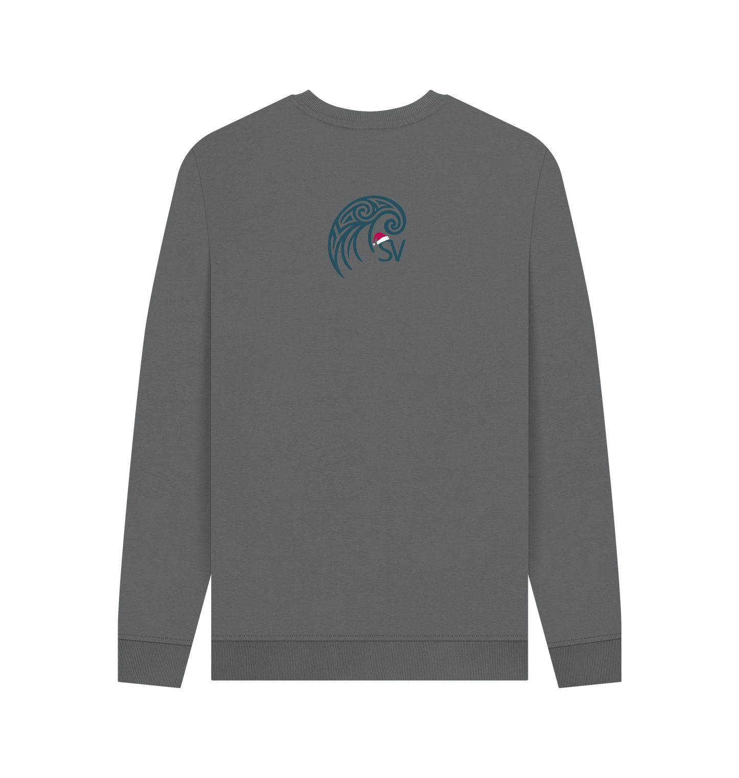 Slate Grey Printed Sweater Back