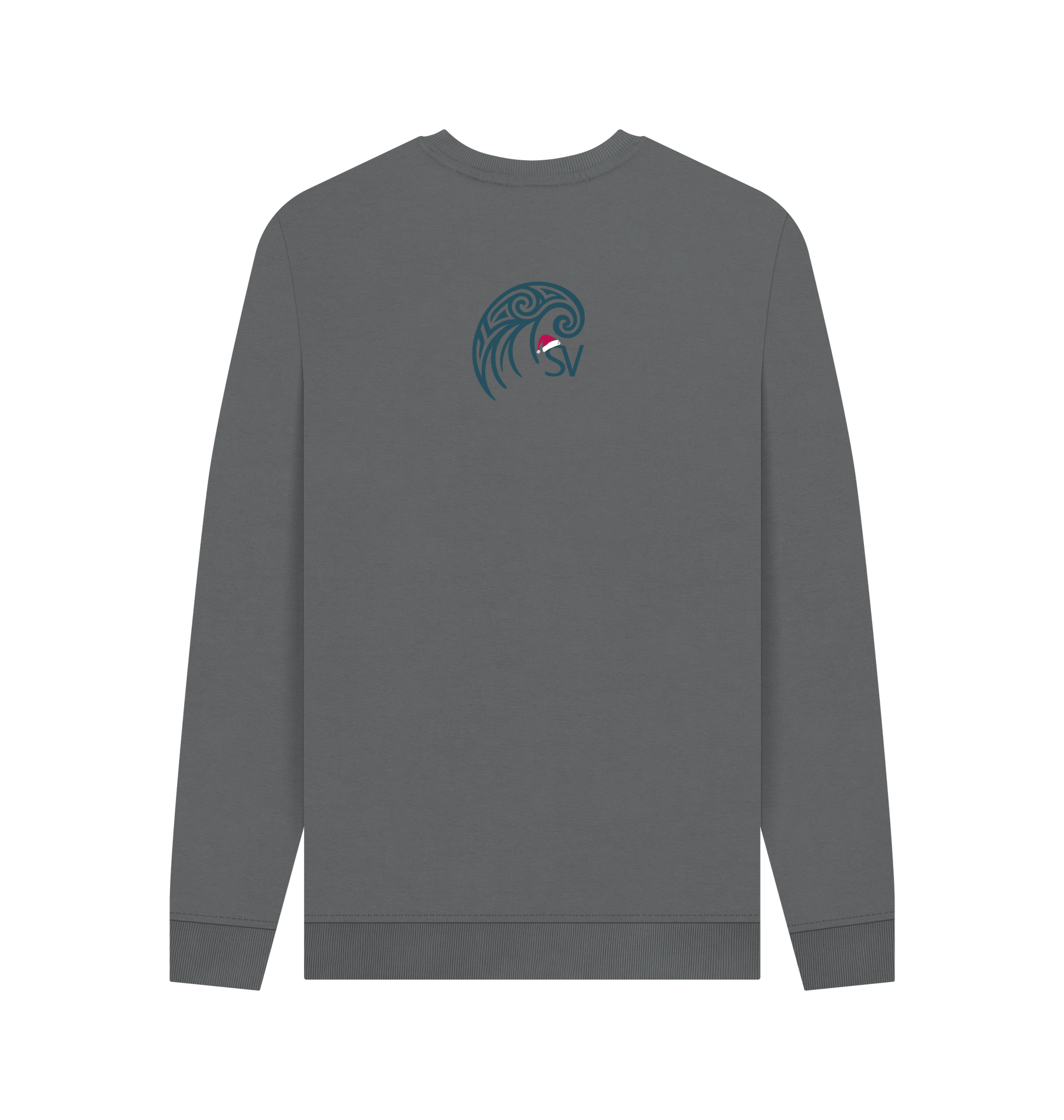 Slate Grey Printed Sweater Back