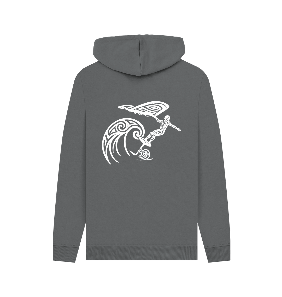 Slate Grey Printed Hoody Back