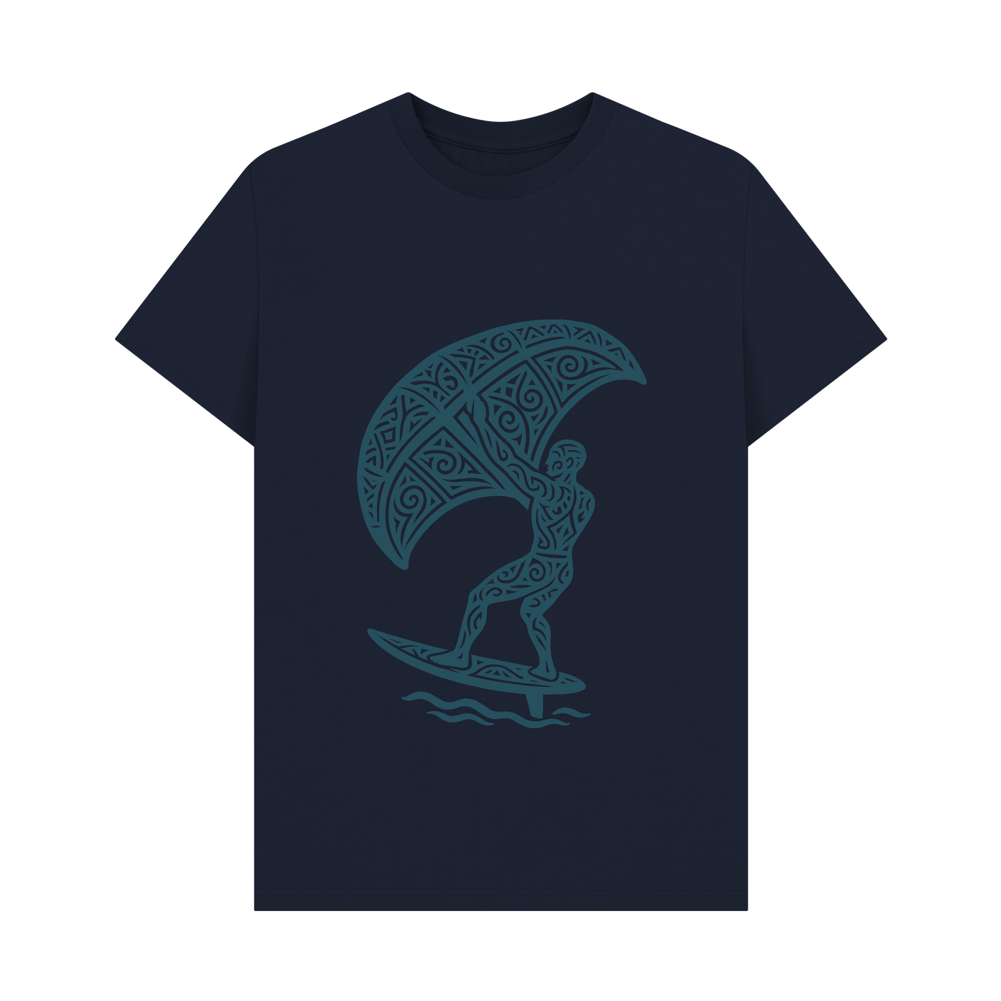 Navy Blue Printed T-shirt Front