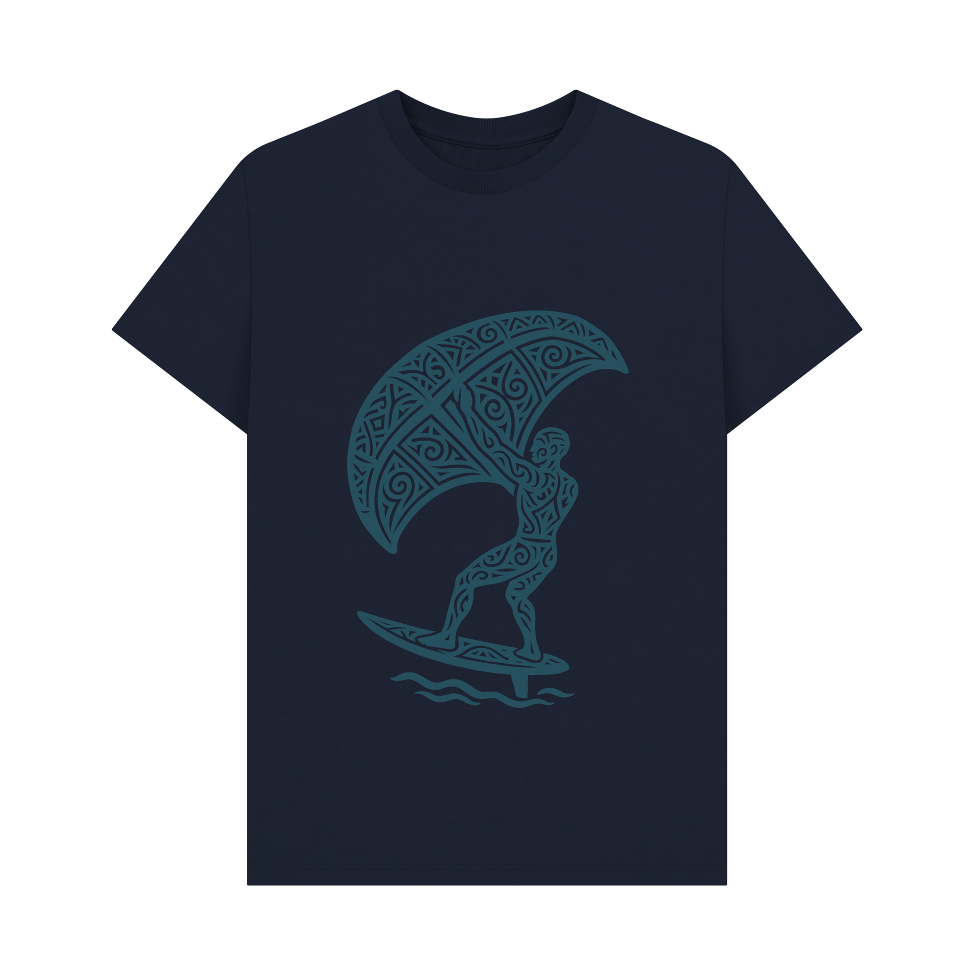 Navy Blue Printed T-shirt Front