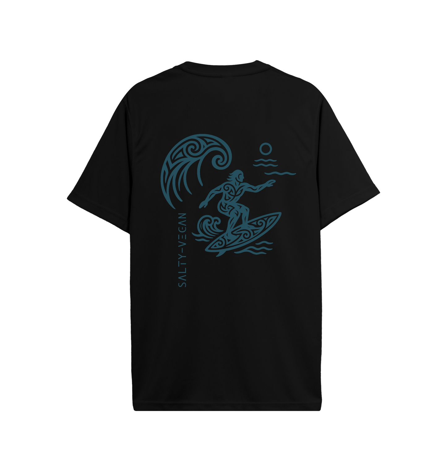 Jet Black Printed T-shirt Back