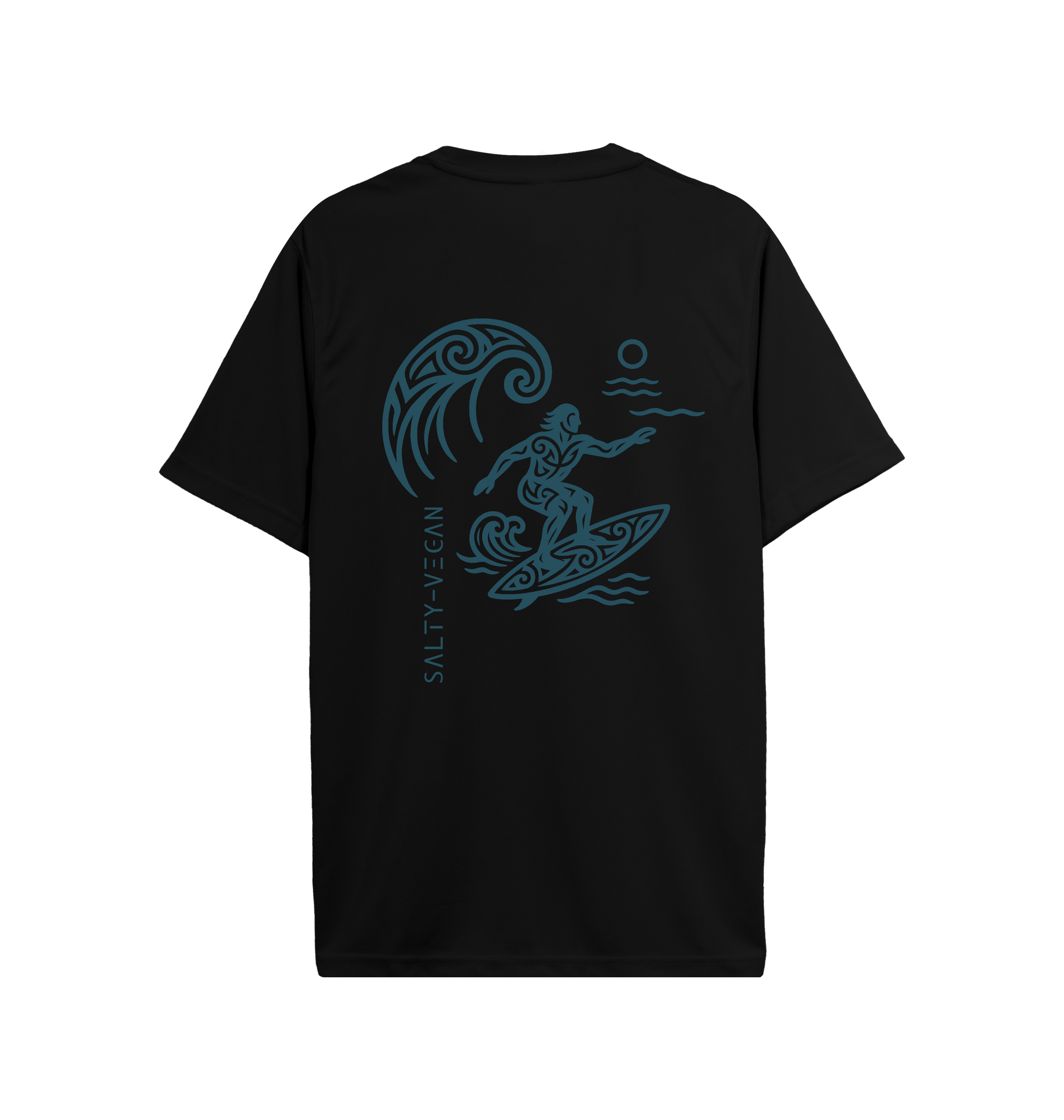 Jet Black Printed T-shirt Back