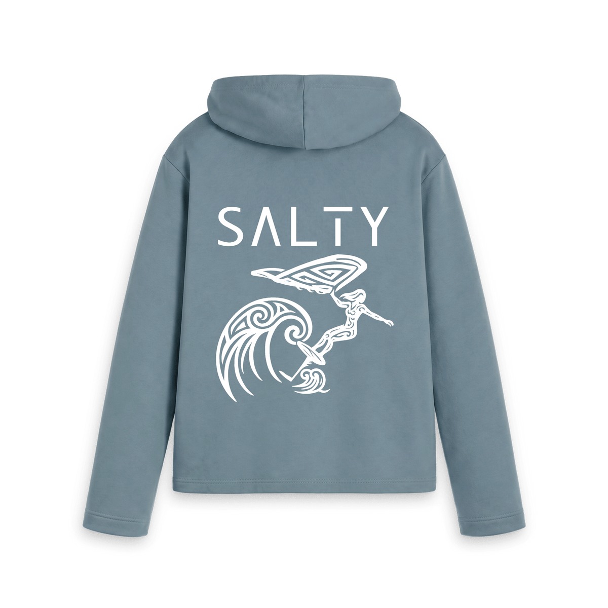 Stone Blue Printed Hoody Back