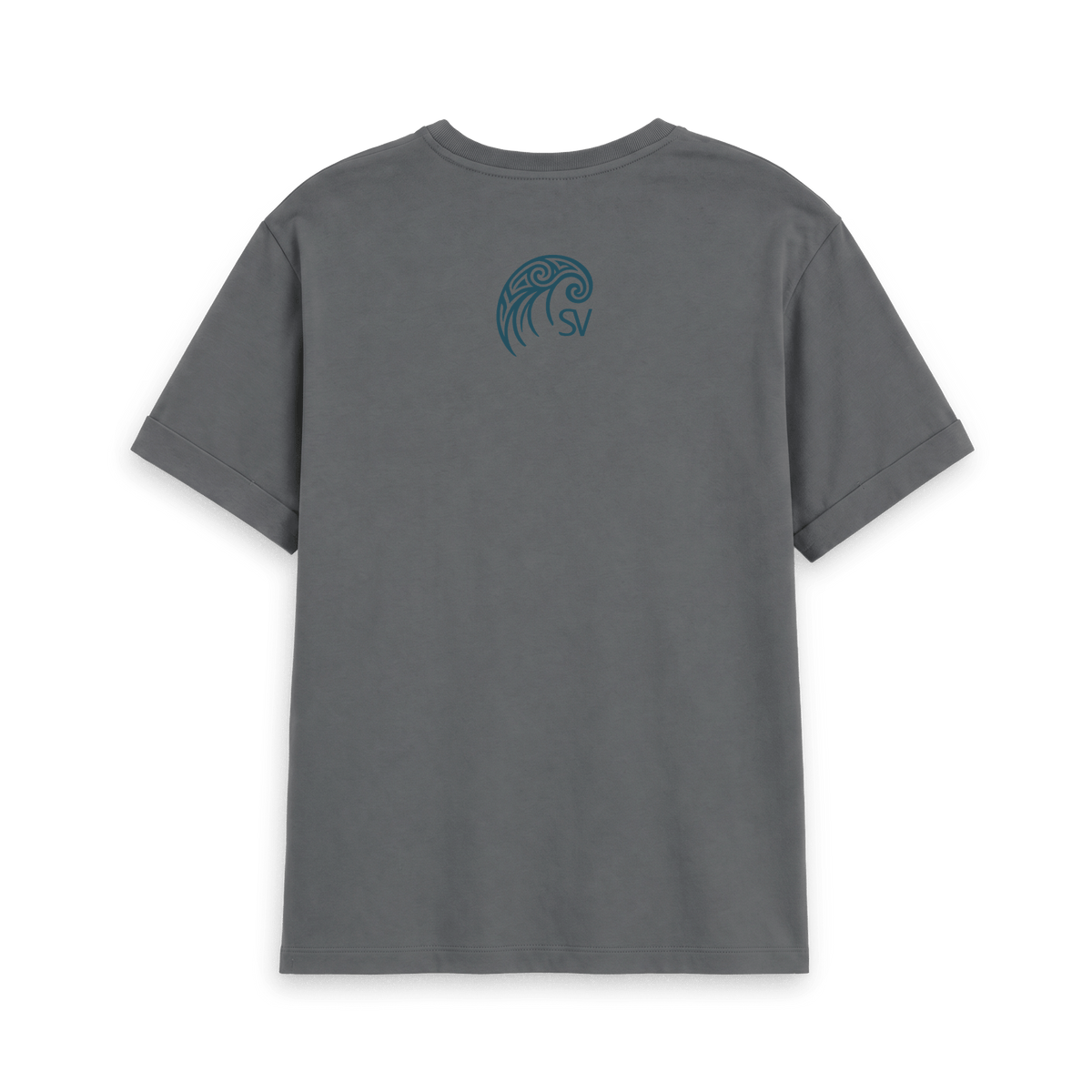 Slate Grey Printed T-shirt Back
