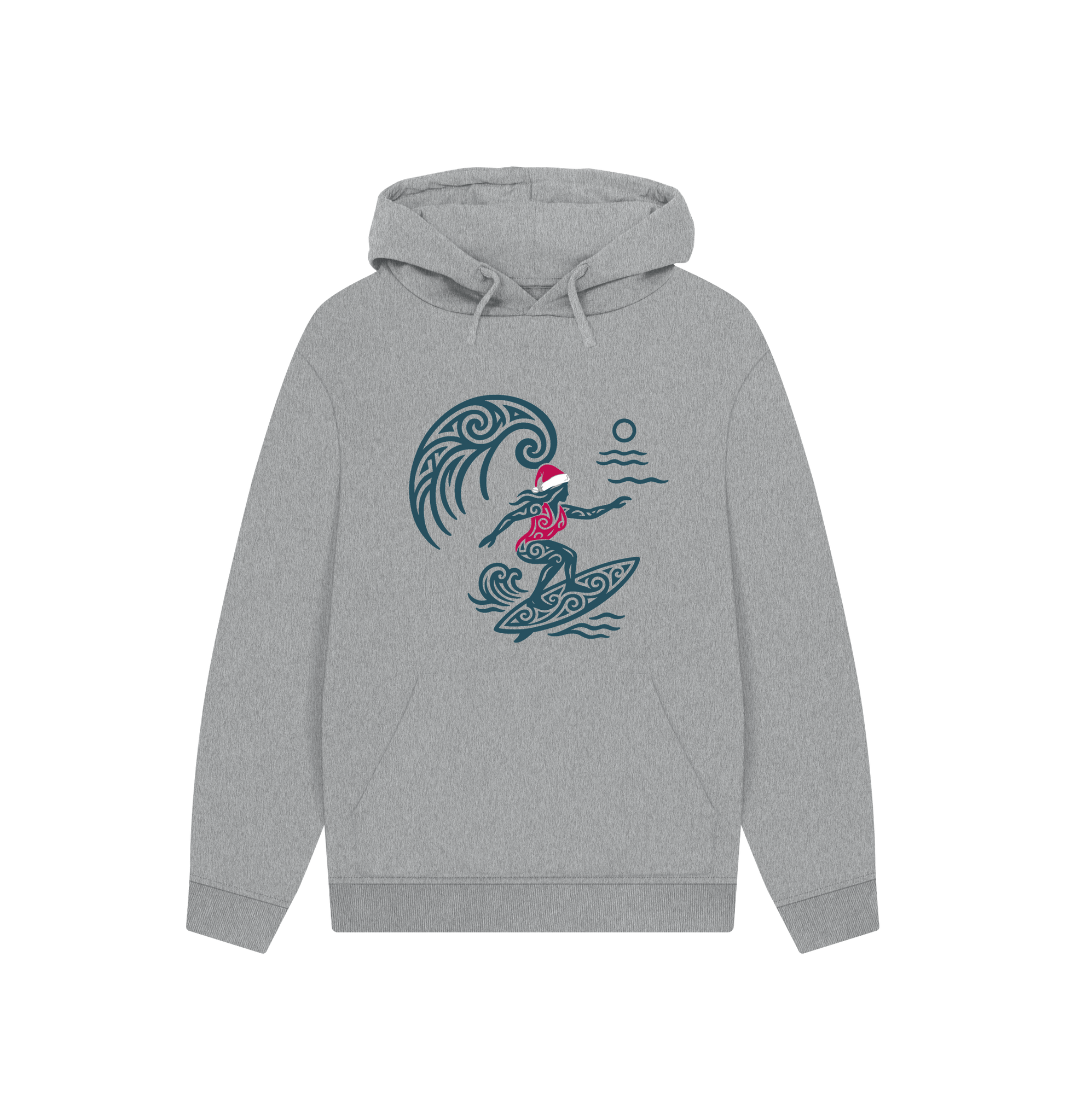 Athletic Grey Printed Hoody Front