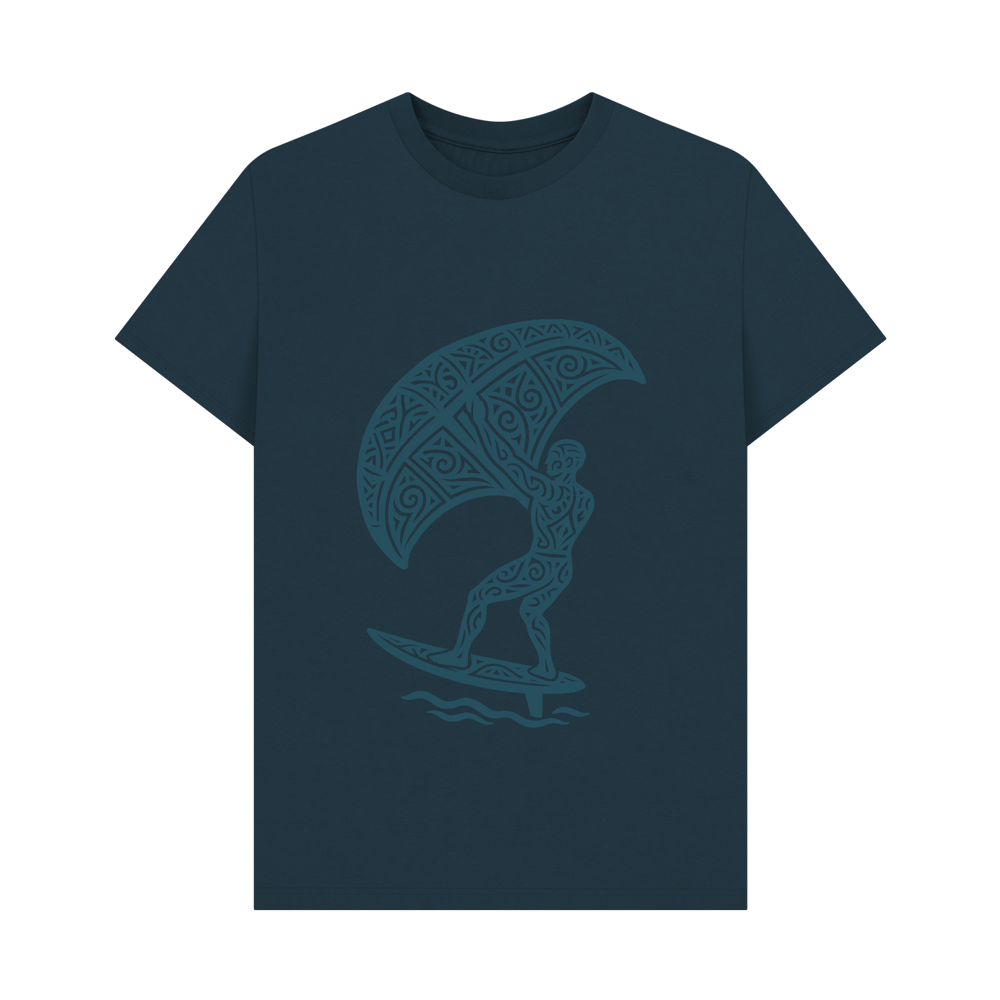 Denim Blue Printed T-shirt Front