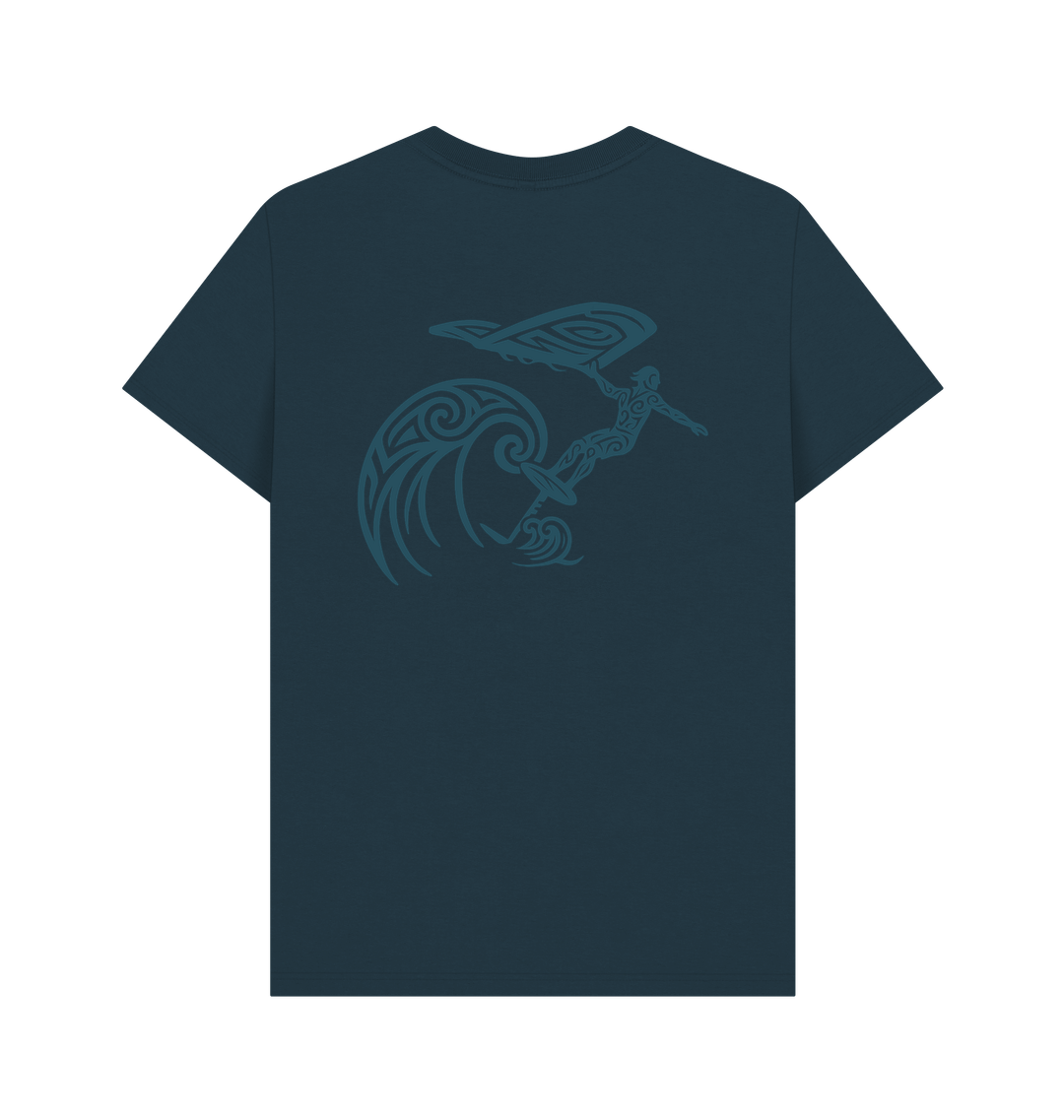 Denim Blue Printed T-shirt Back