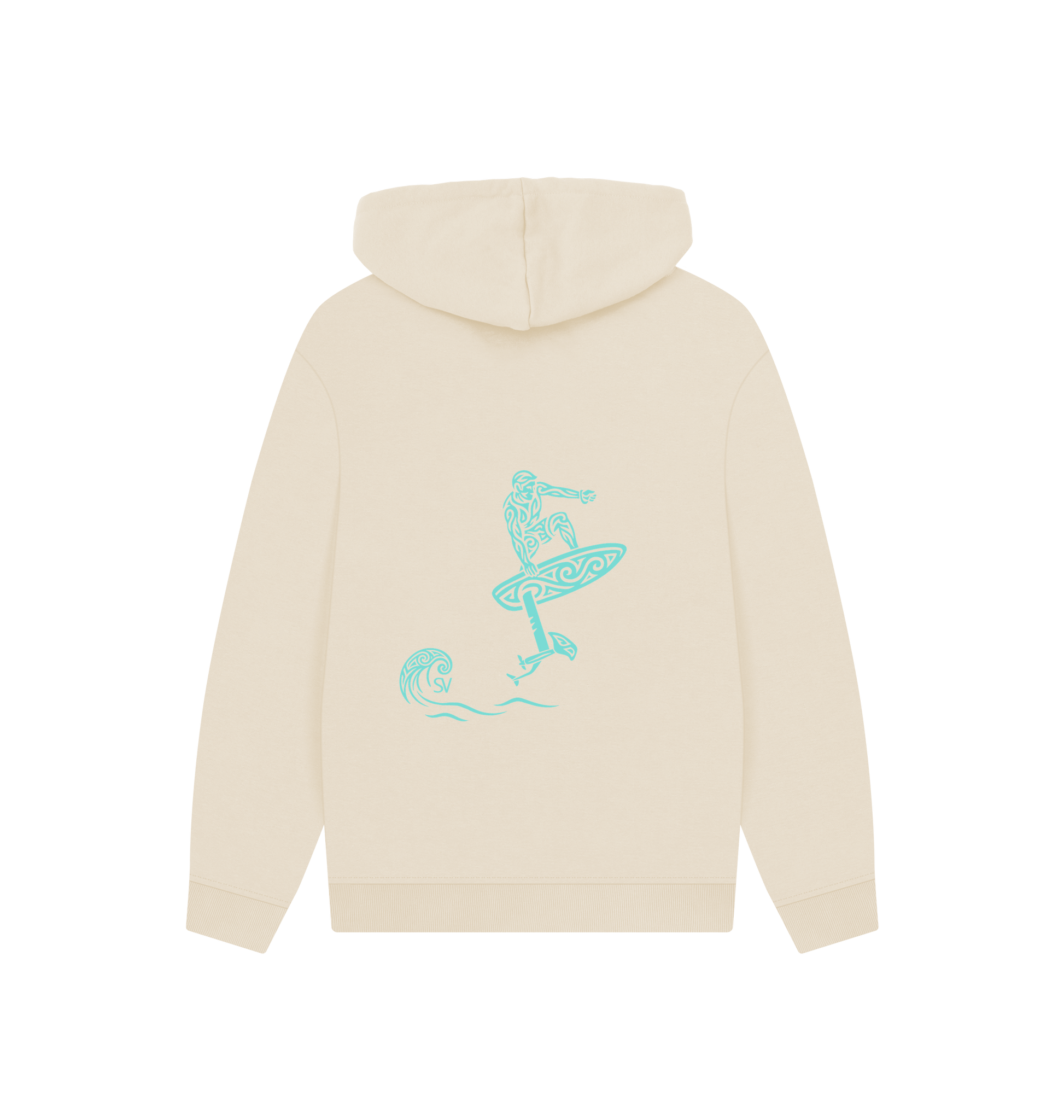 Oat Printed Hoody Back