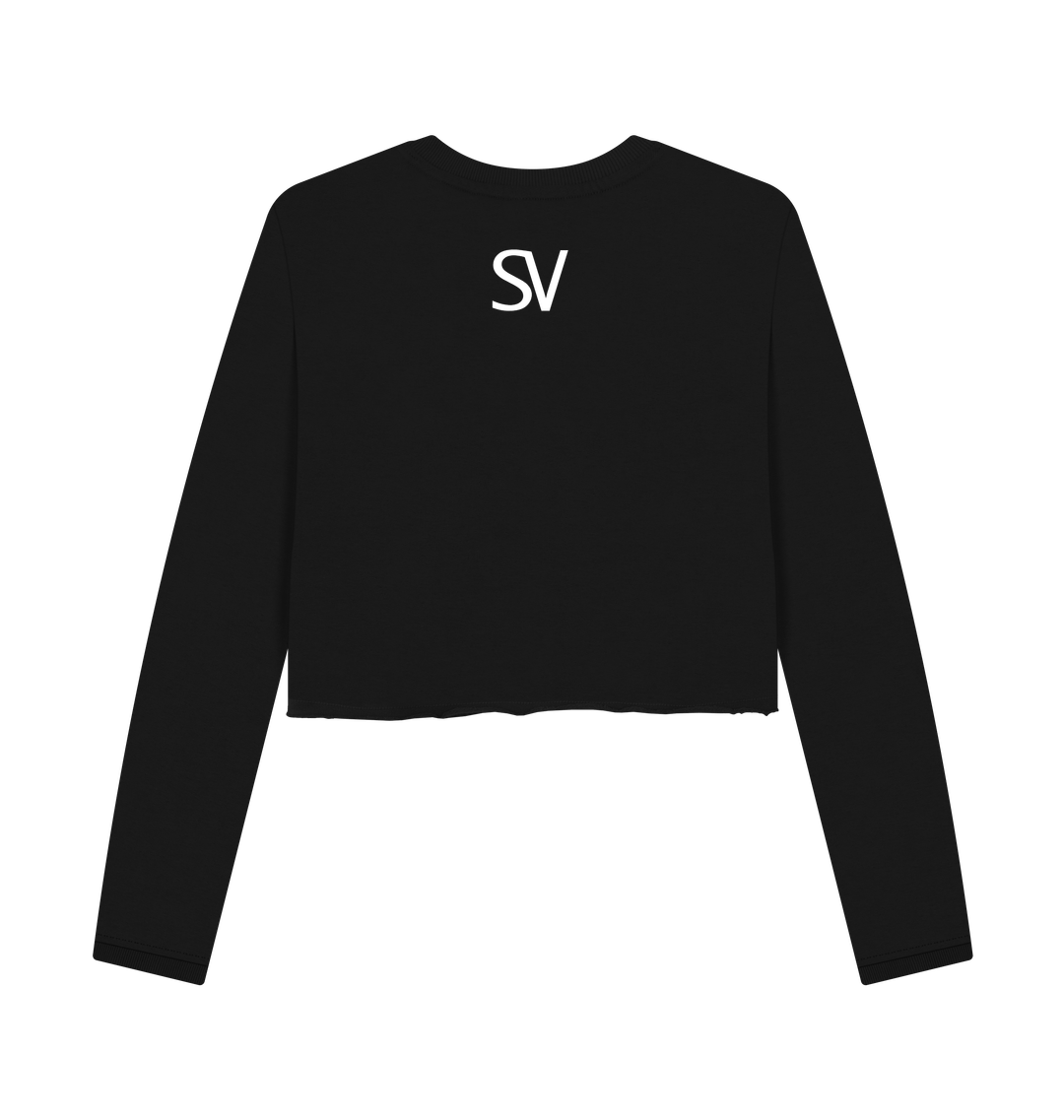 Black Printed Boxy Jumpers Back