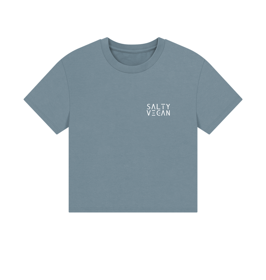 Stone Blue Printed T-shirt Front