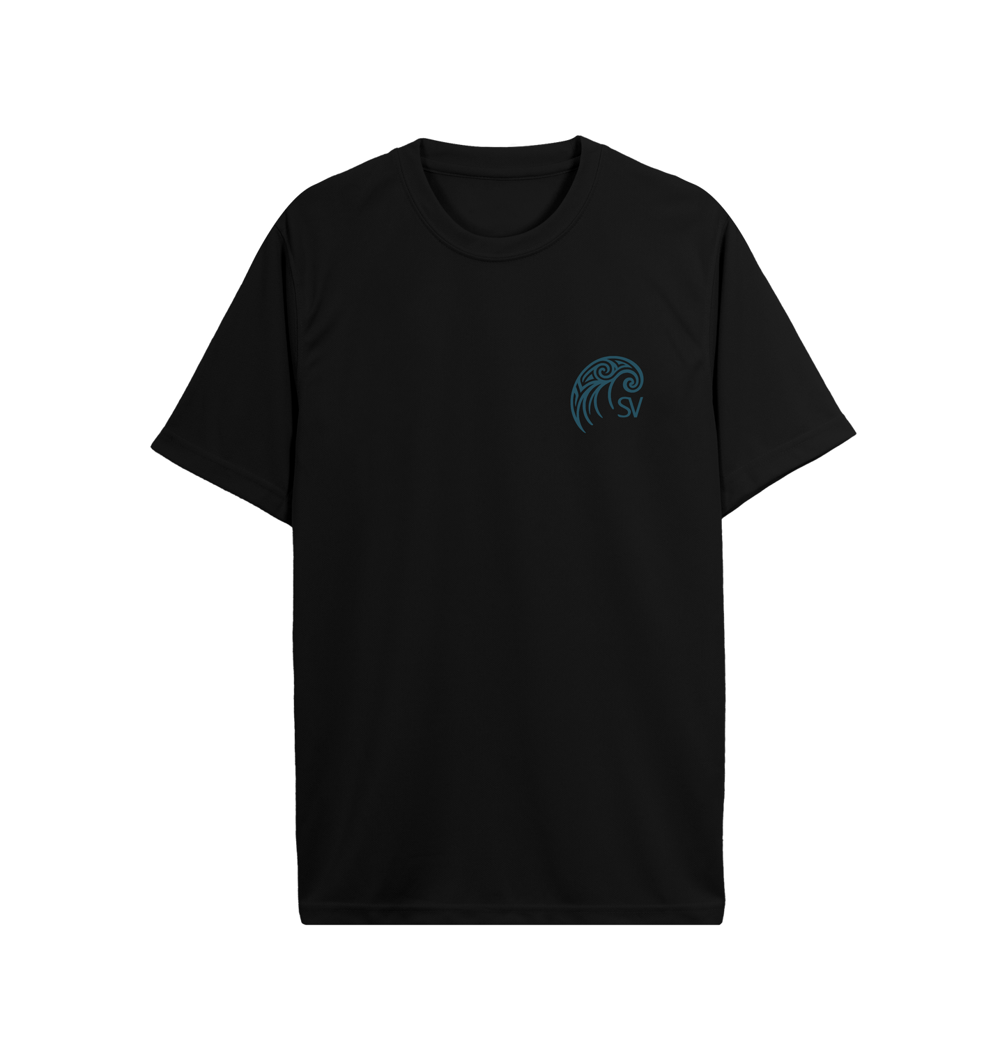 Jet Black Printed T-shirt Front