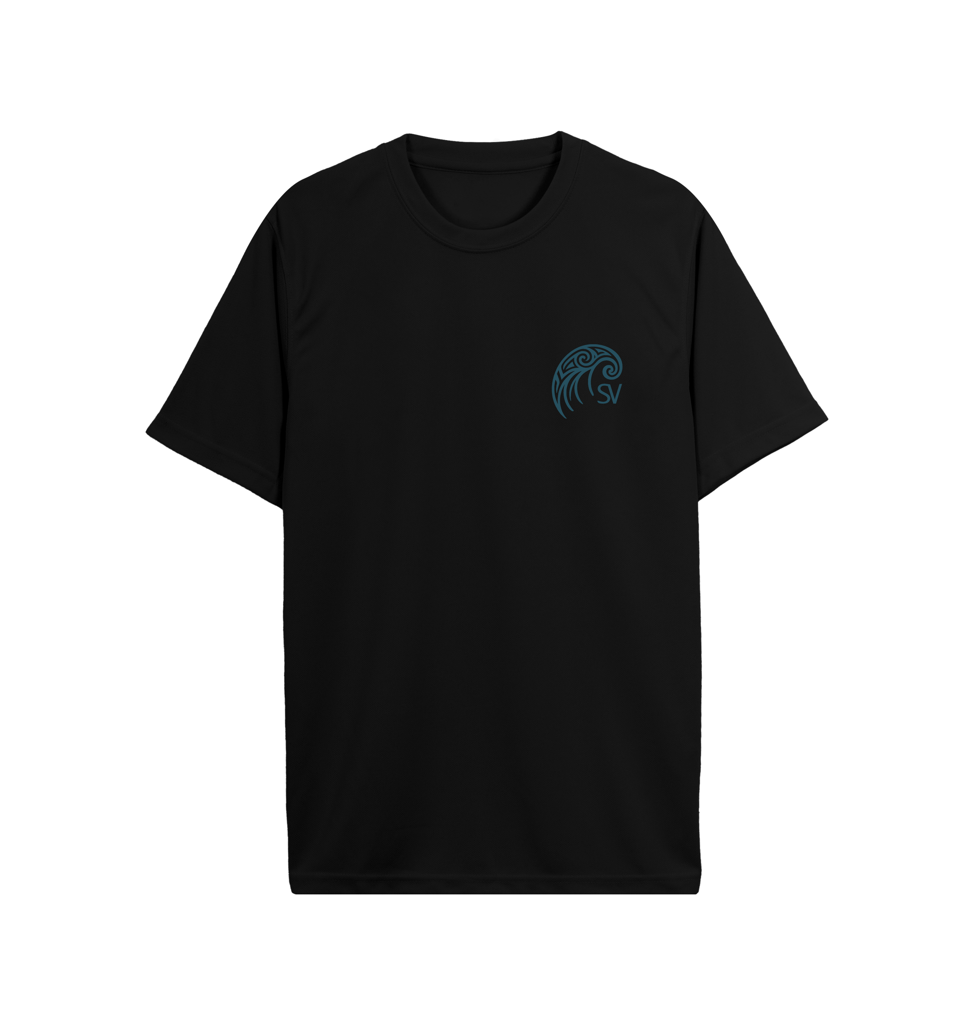 Jet Black Printed T-shirt Front