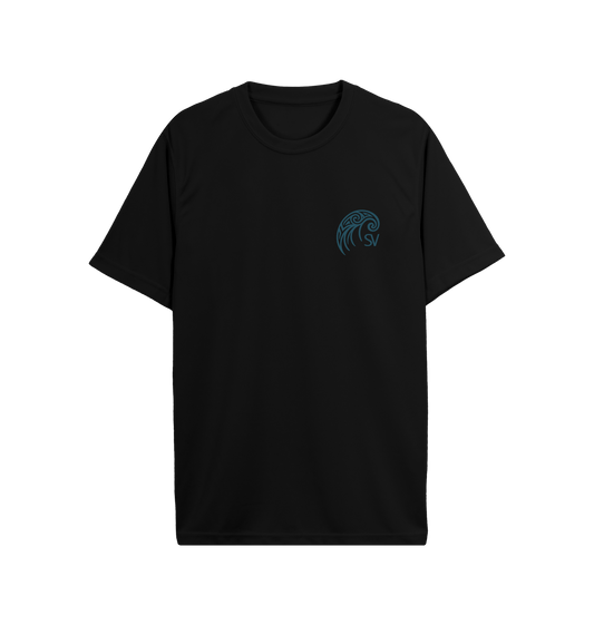 Jet Black Printed T-shirt Front