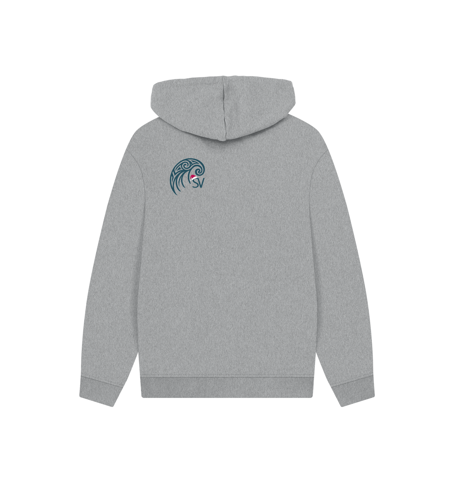 Athletic Grey Printed Hoody Back