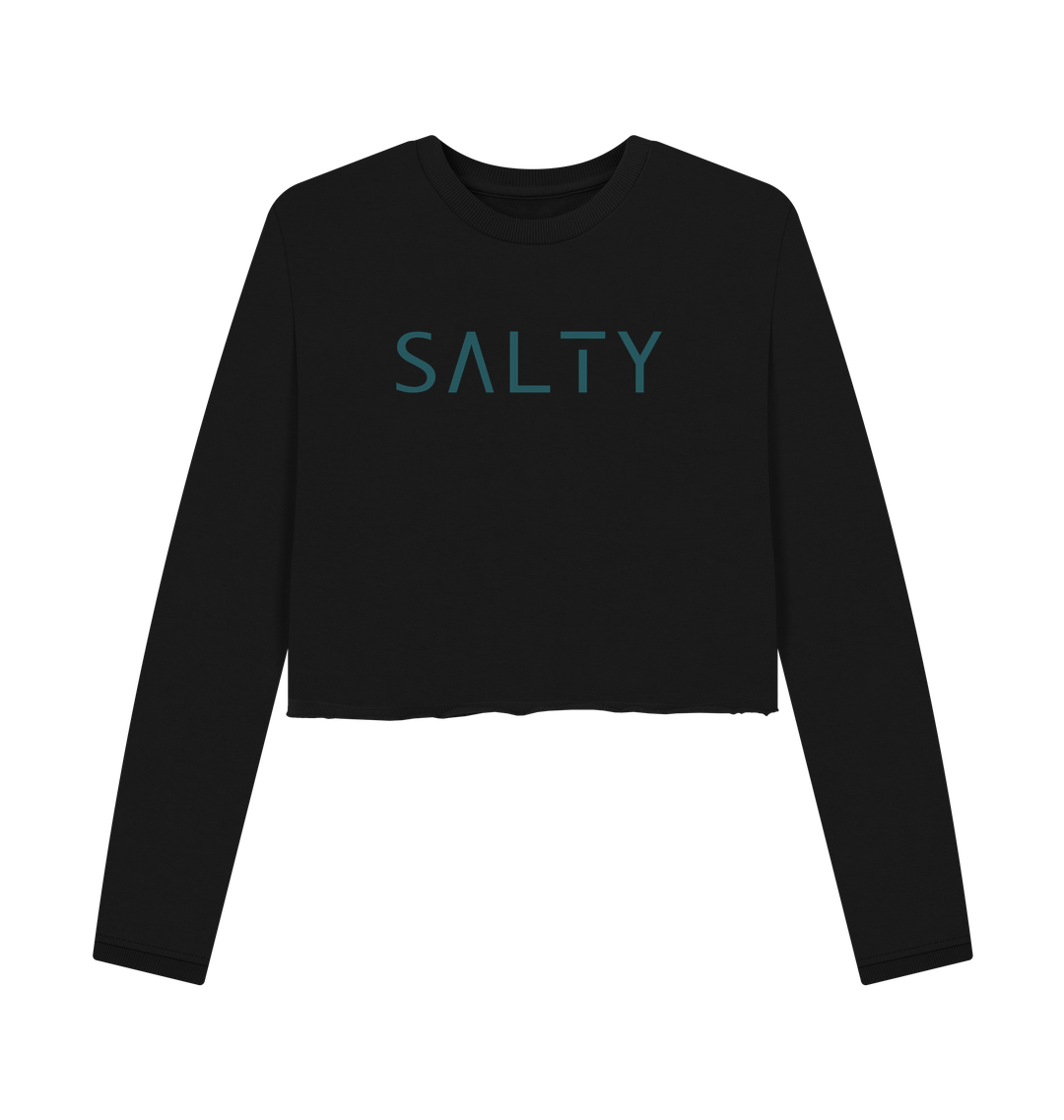 Black Printed Boxy Jumpers Front