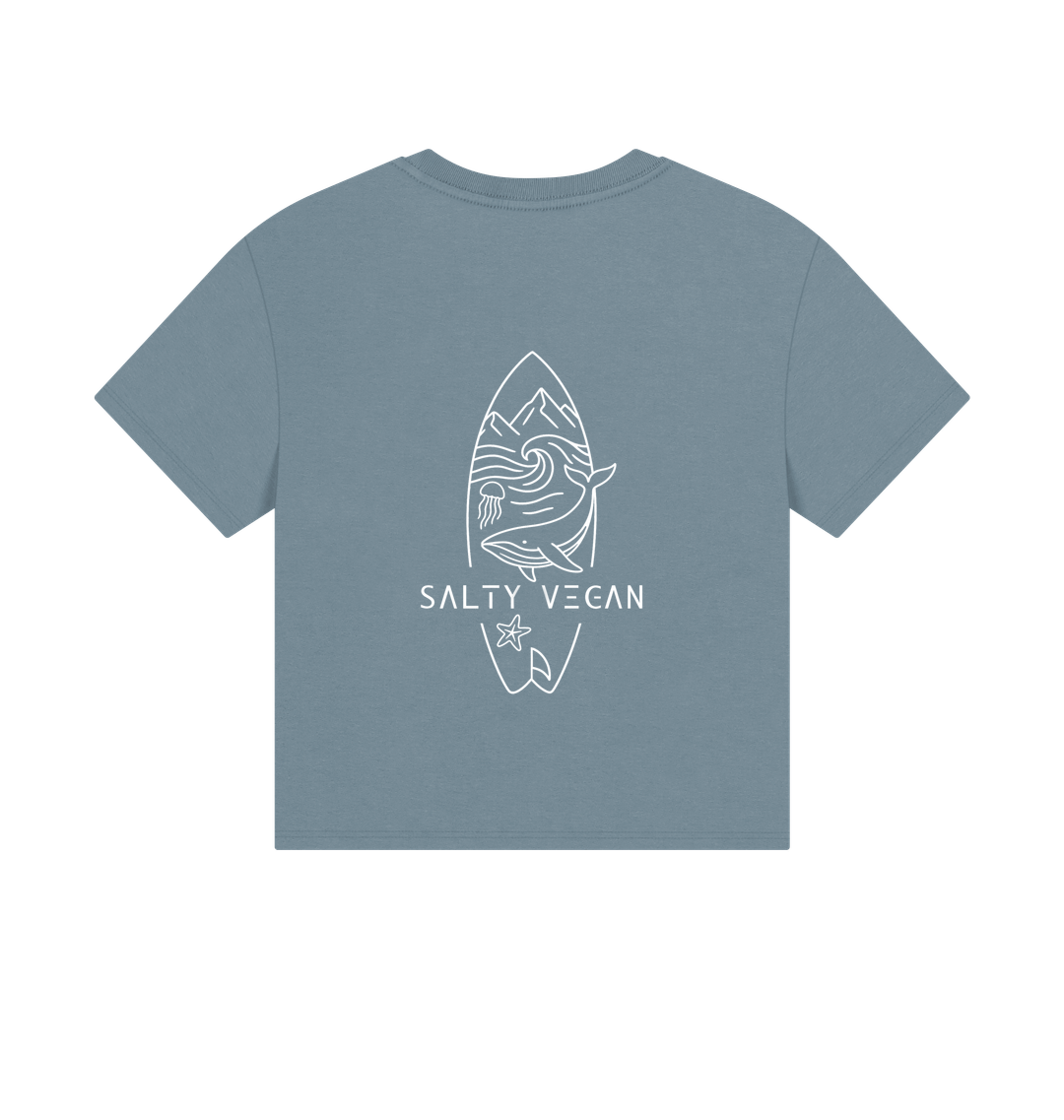 Stone Blue Printed T-shirt Back