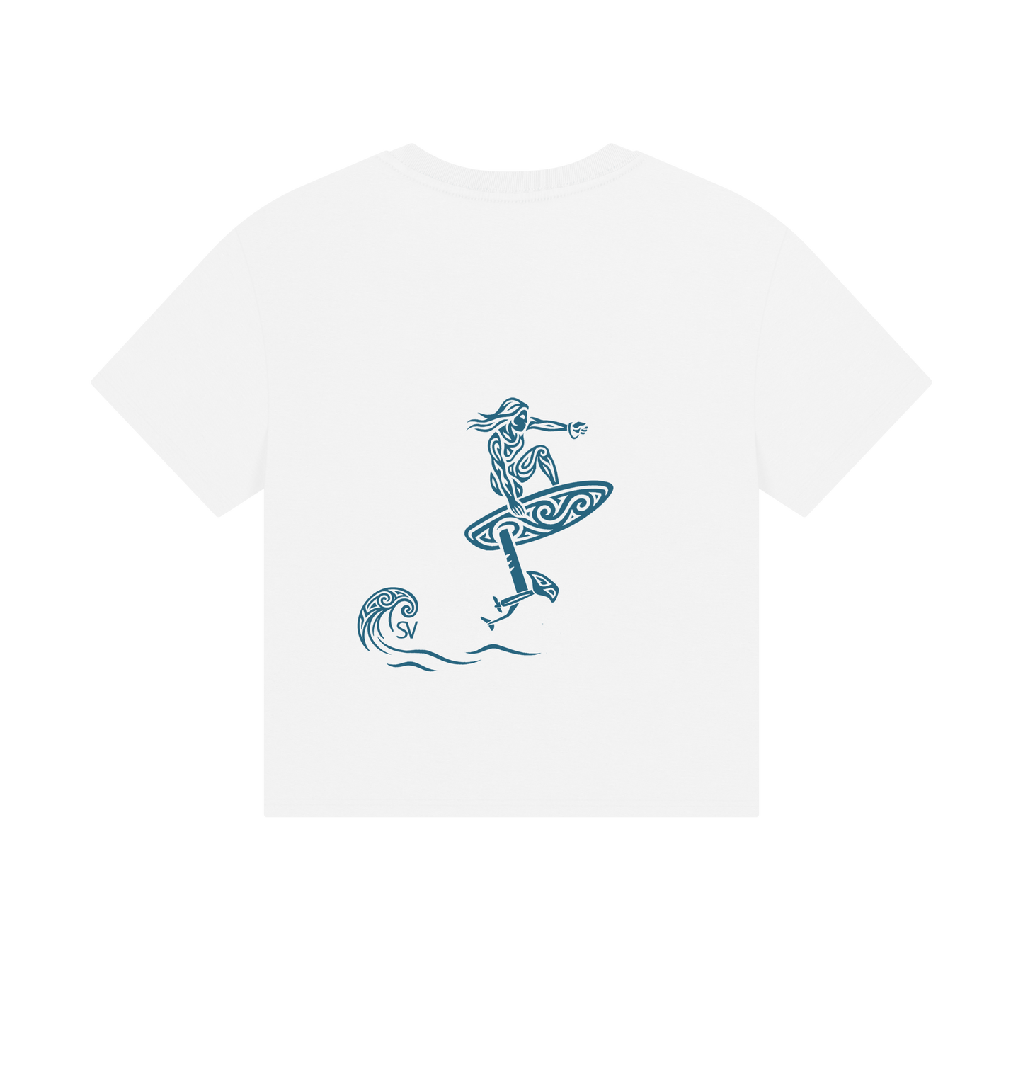 White Printed T-shirt Back