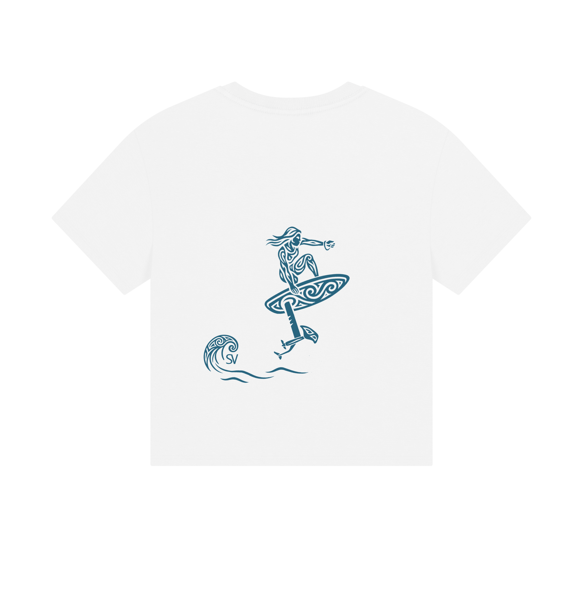 White Printed T-shirt Back