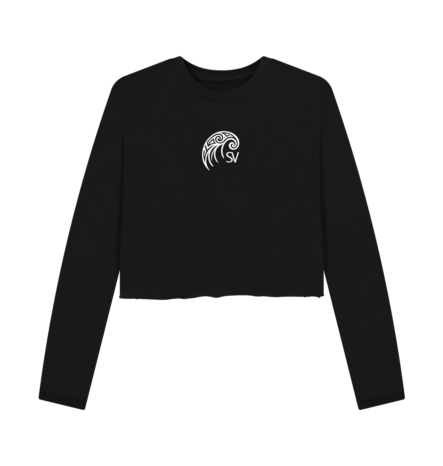 Black Printed Boxy Jumpers Front