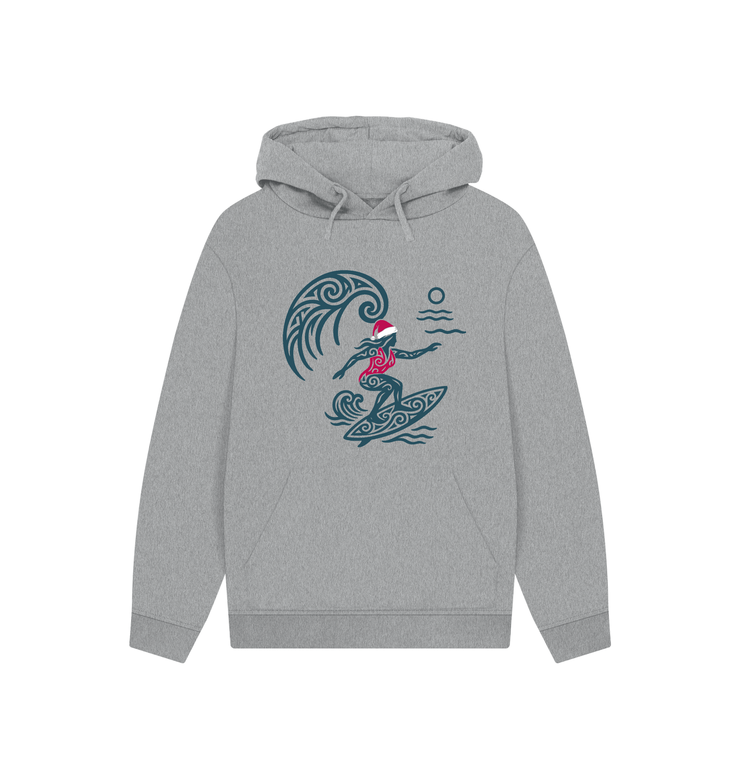 Athletic Grey Printed Hoody Front