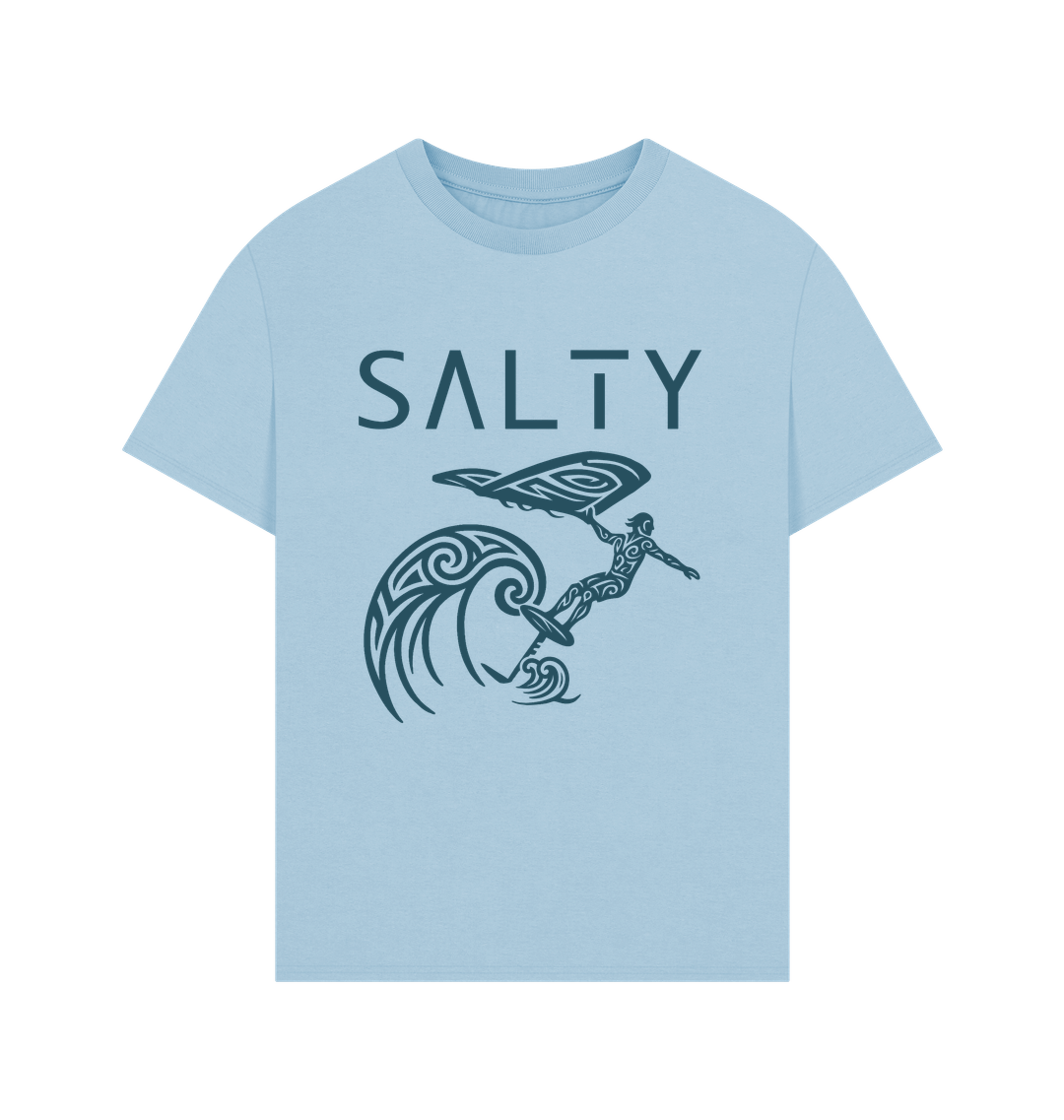 Milky Blue Printed T-shirt Front