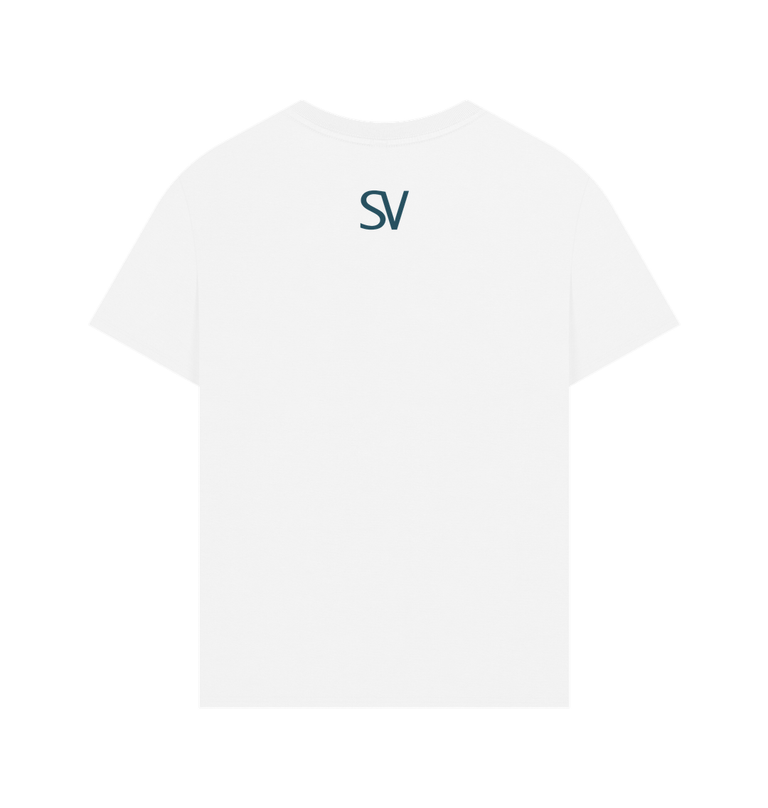 White Printed T-shirt Back